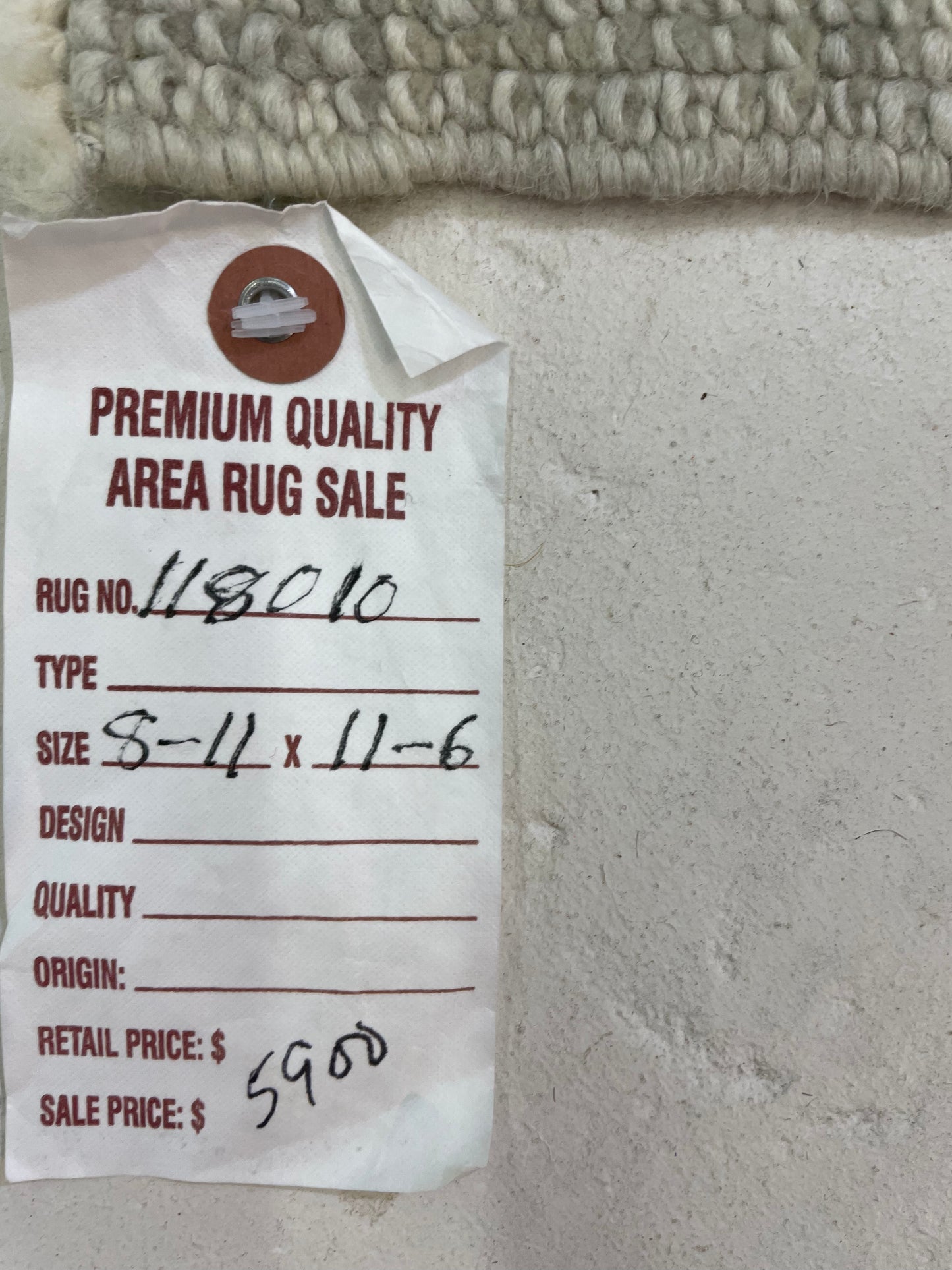 Hand-Knotted Wool Rug Turkish Oushak 8'11" x 11'6"