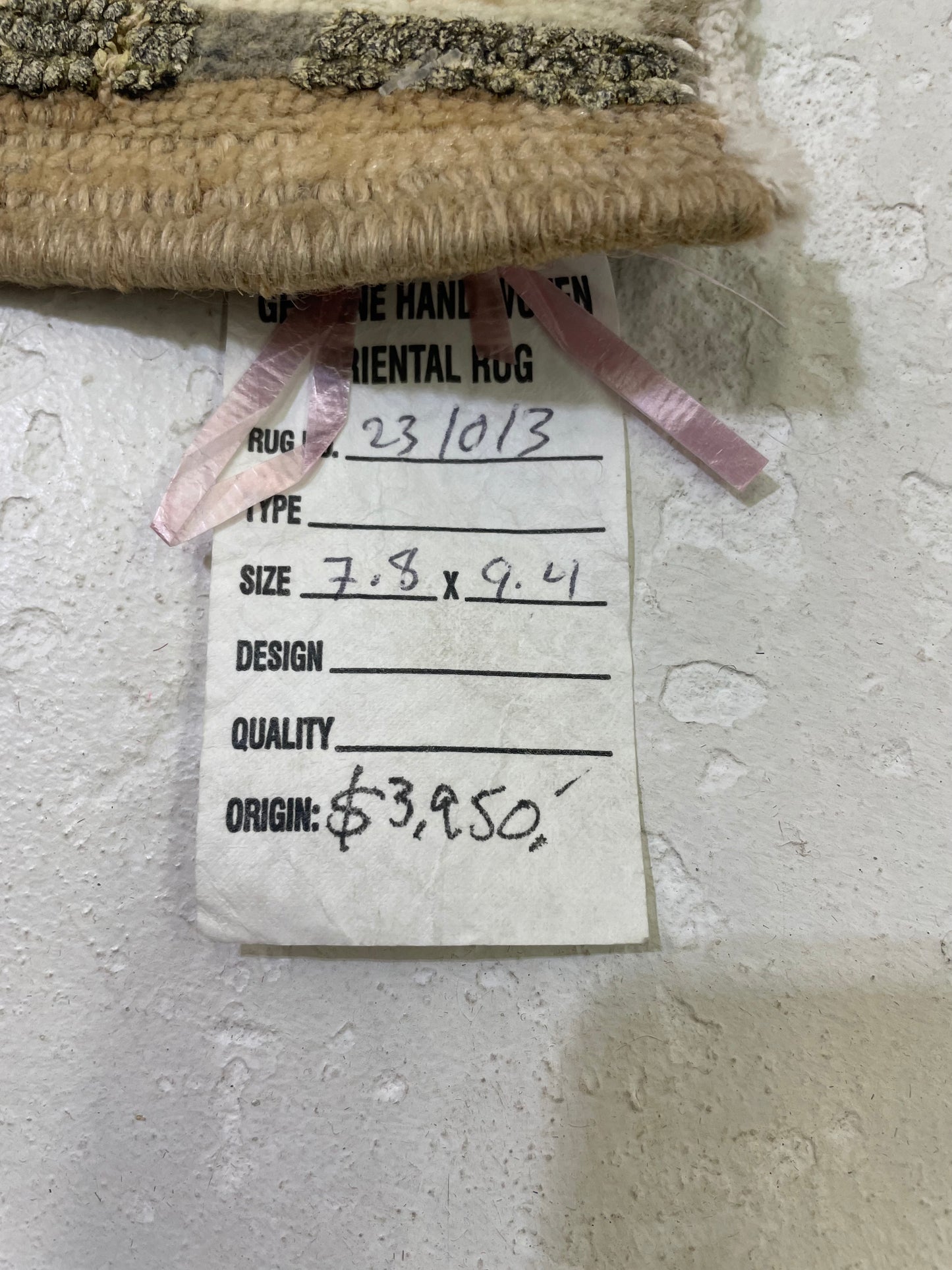 Hand-Knotted Wool Rug Turkish Oushak 7'8" x 9'4"