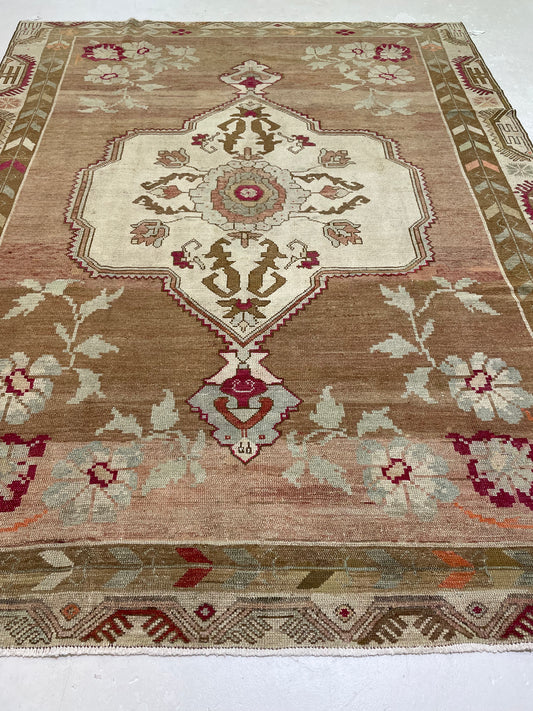Hand-Knotted Wool Rug Turkish Oushak 8'7" x 10'2"
