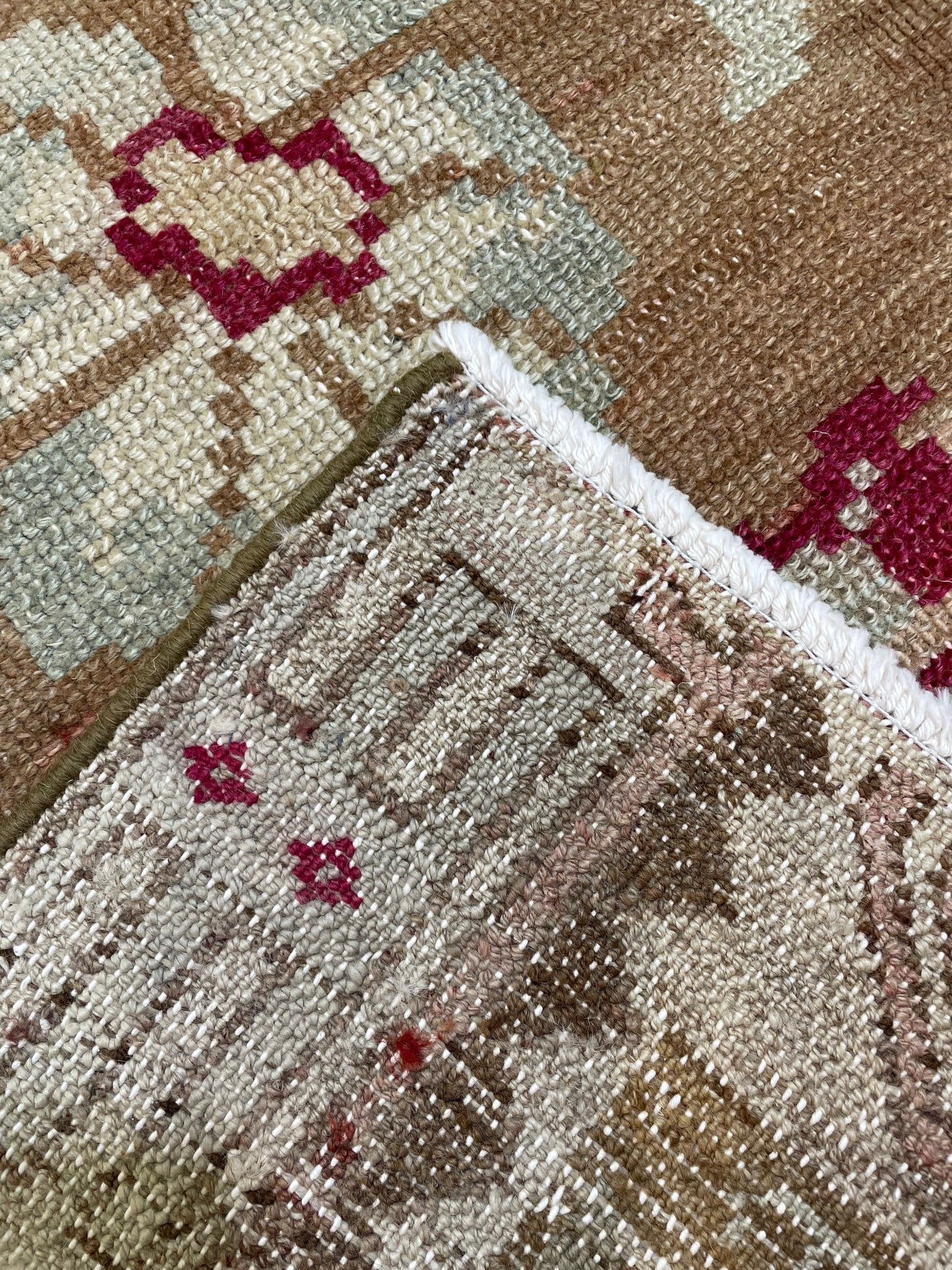 Hand-Knotted Wool Rug Turkish Oushak 8'7" x 10'2"