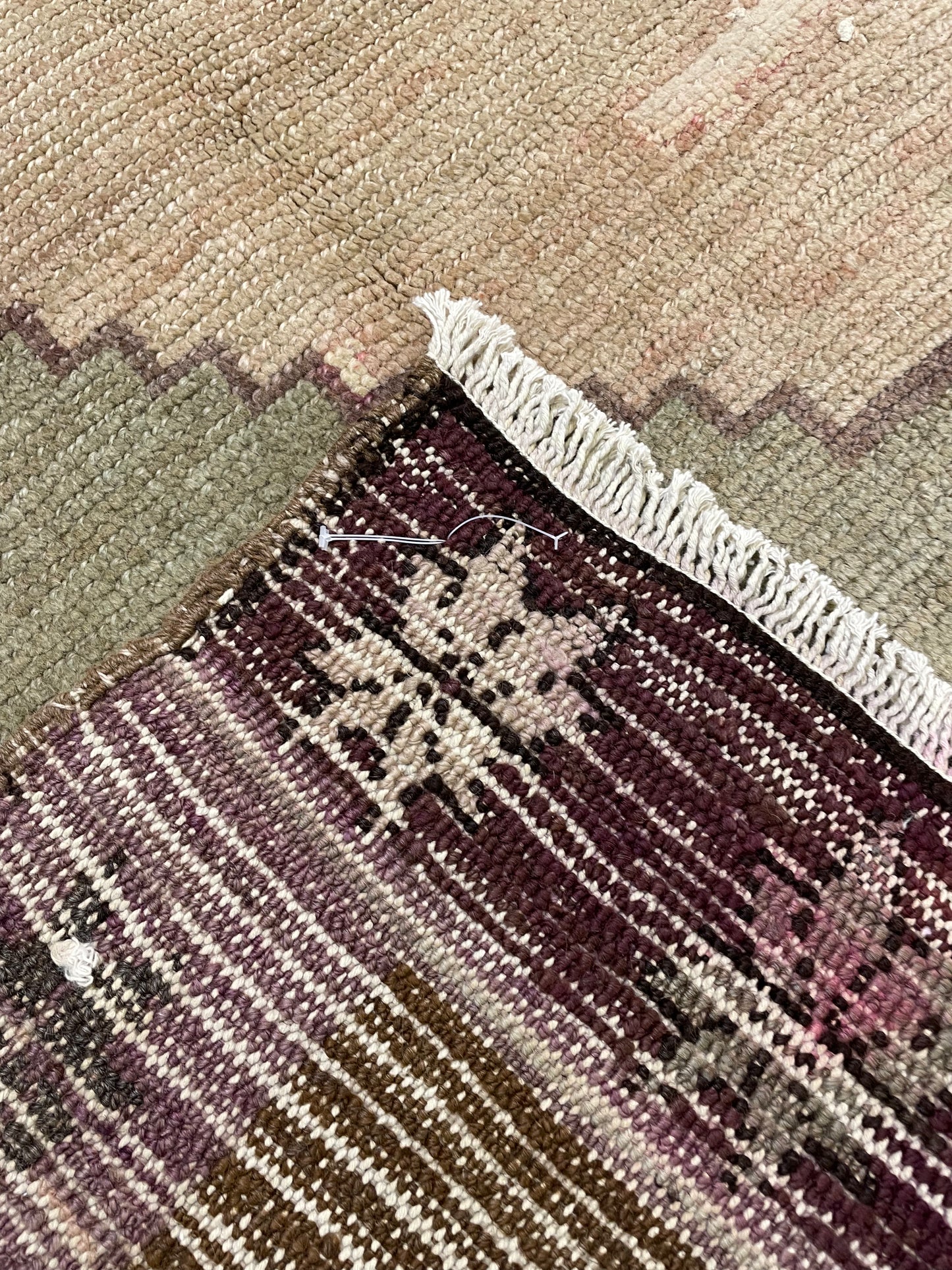 Hand-Knotted Wool Rug Turkish Oushak 7'6" x 10'11"