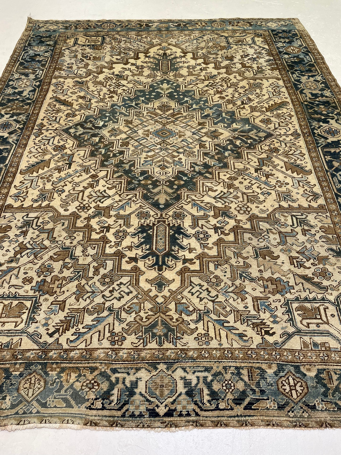 Hand-Knotted Wool Rug Turkish Oushak 7'8" x 9'9"