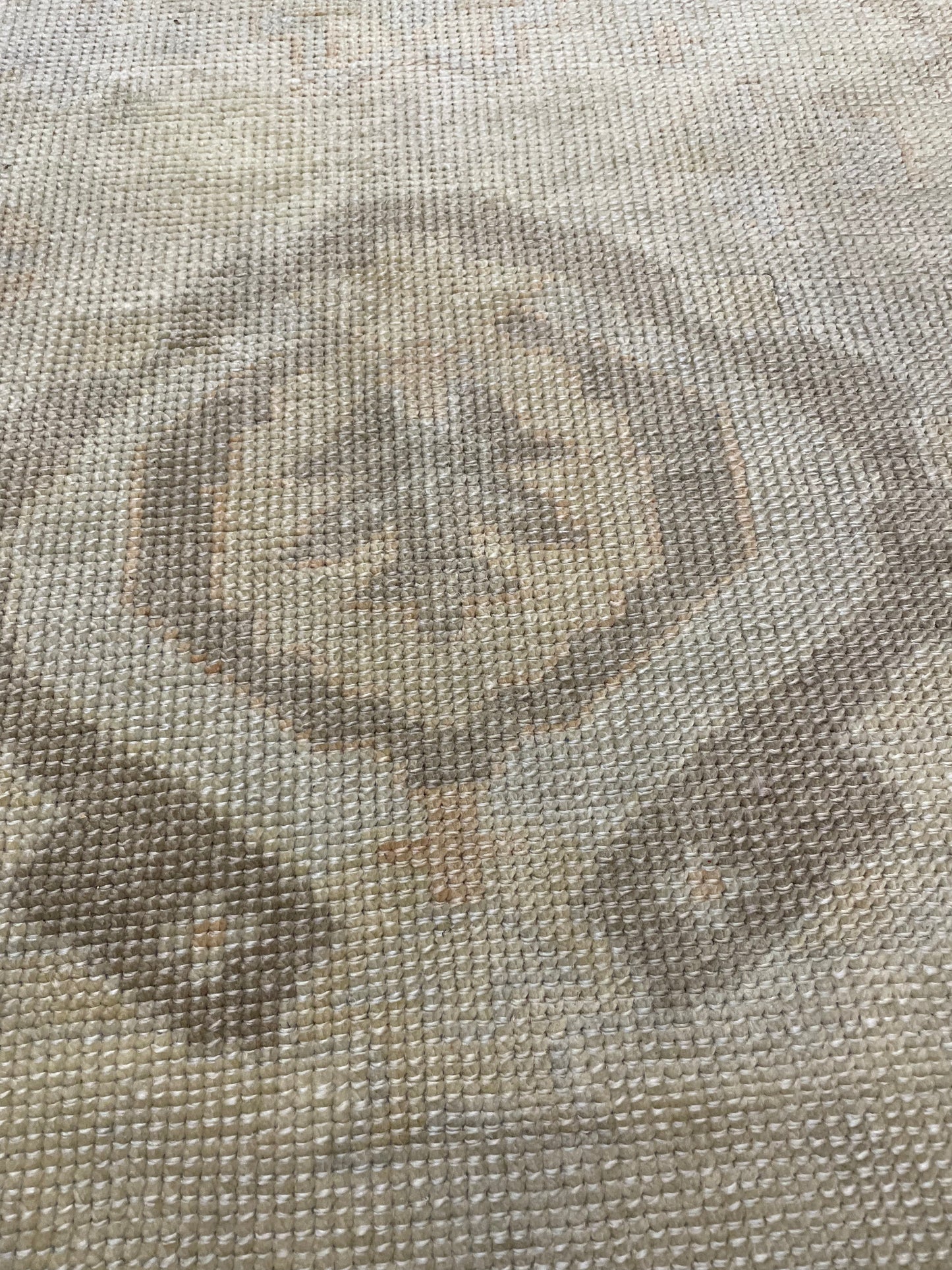 Hand-Knotted Wool Rug Turkish Oushak 8'5" x 9'3"