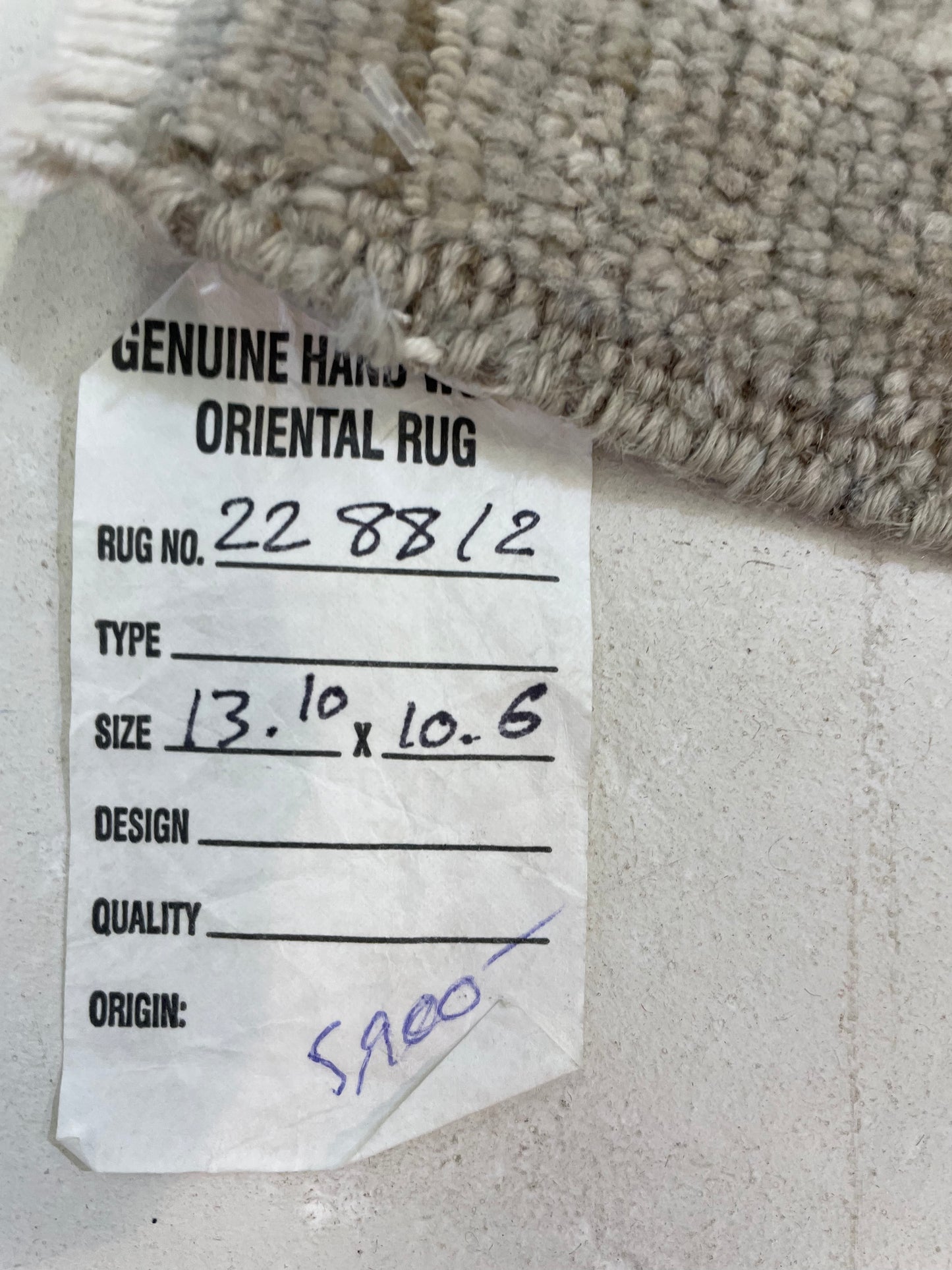 Hand-Knotted Wool Rug Turkish Oushak 10'6" x 13'10"