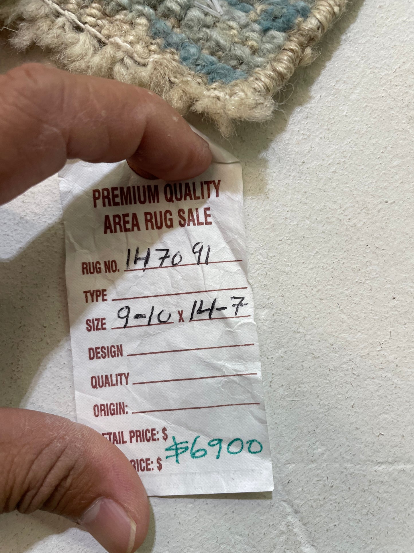 Hand-Knotted Wool Rug Turkish Oushak 9'10" x 14'7"