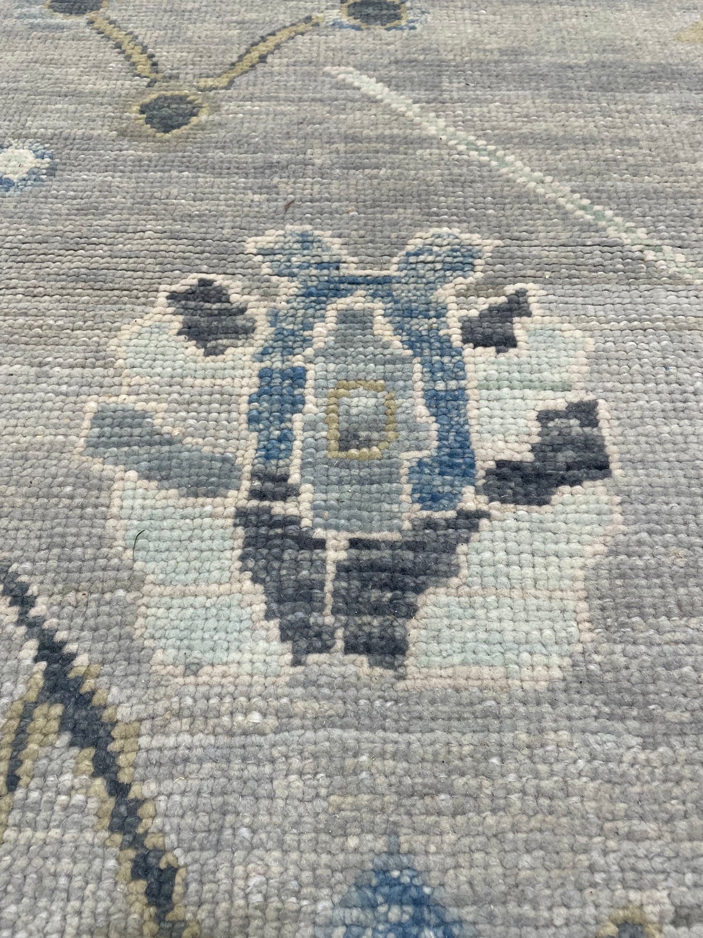 Hand-Knotted Wool Rug Turkish Oushak 10'4" x 14'1"