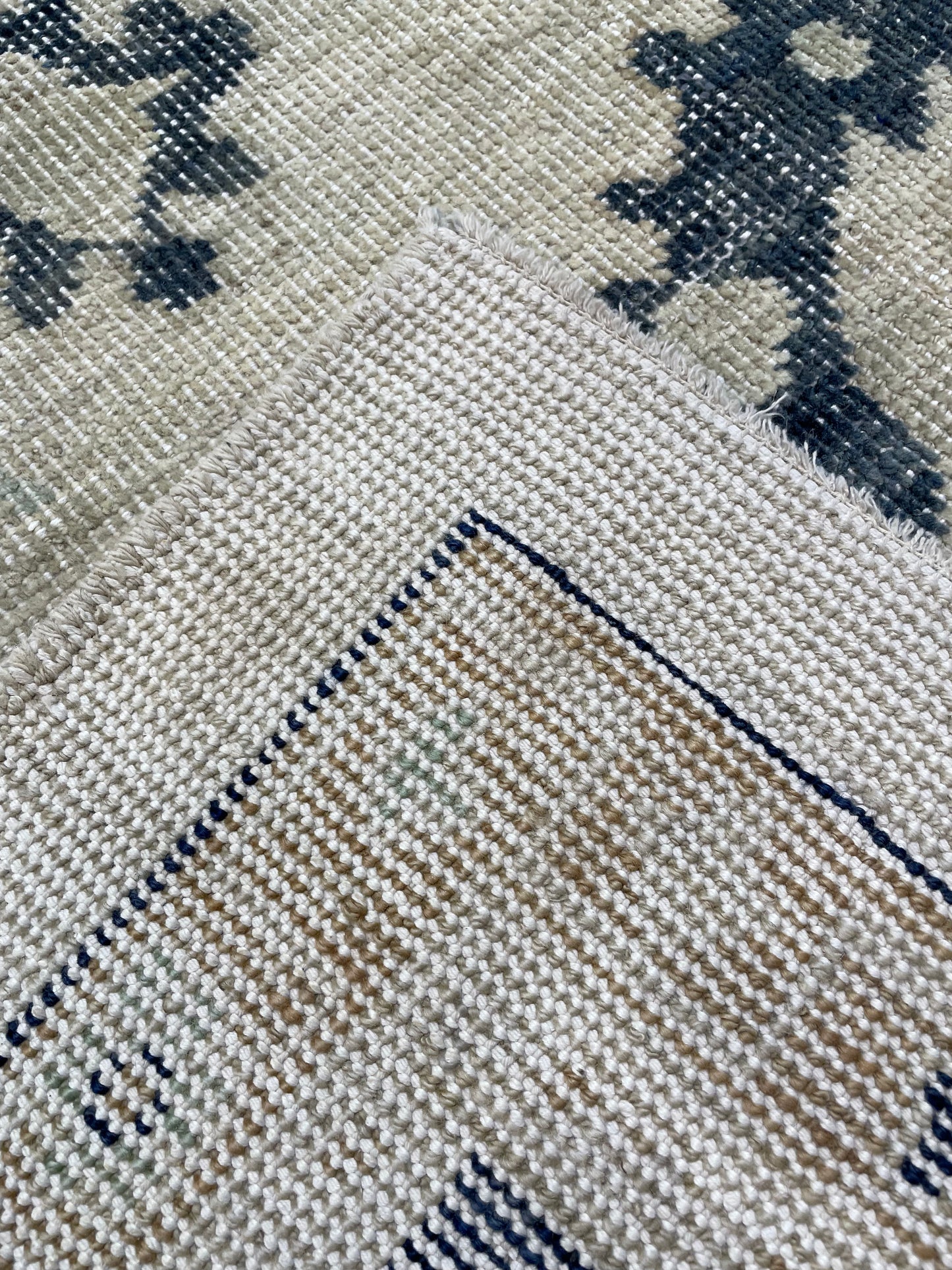 Hand-Knotted Wool Rug Turkish Oushak 9'1" x 12'2"