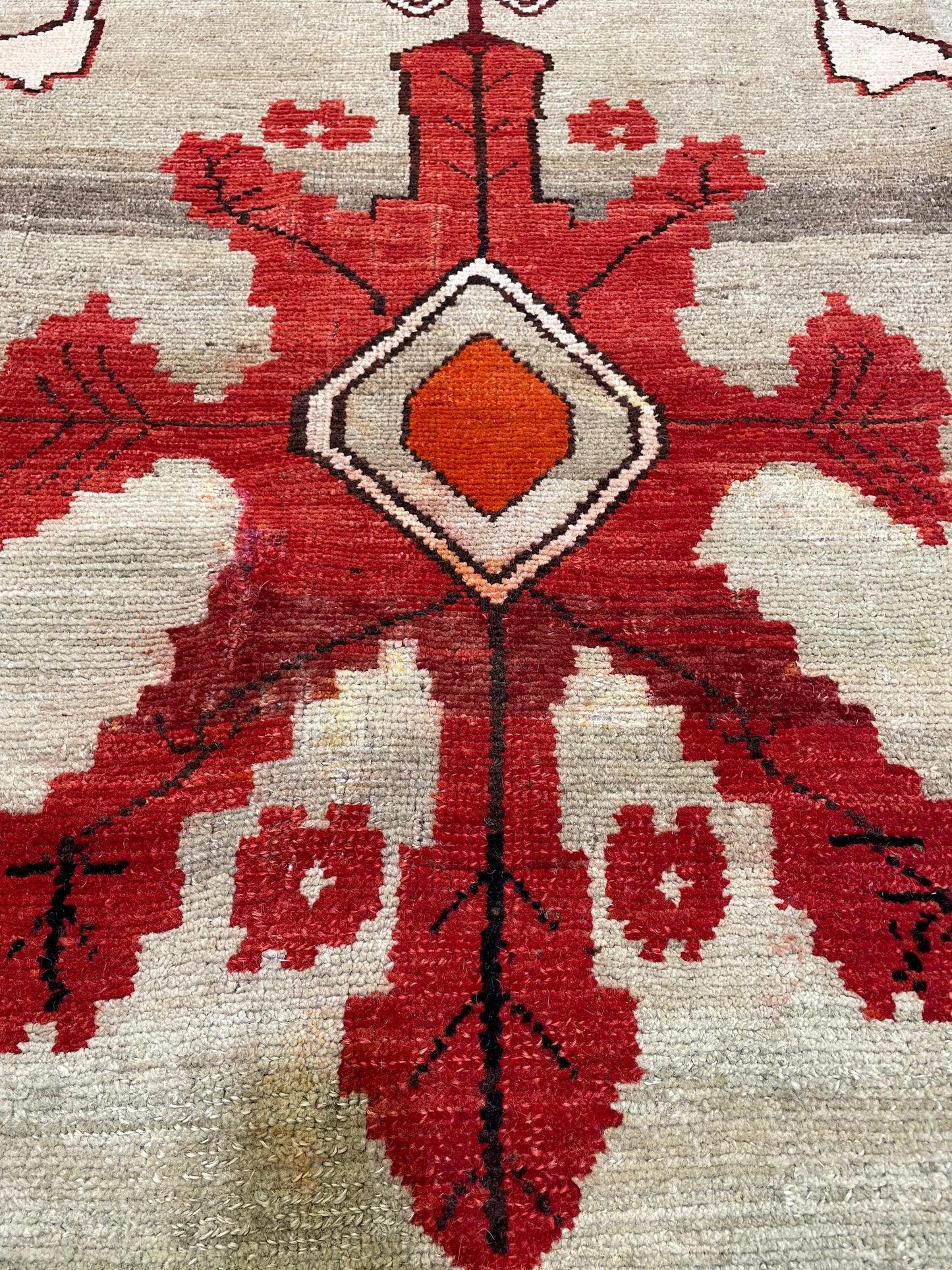 Hand-Knotted Wool Rug Turkish Oushak 8'2" x 11'8"