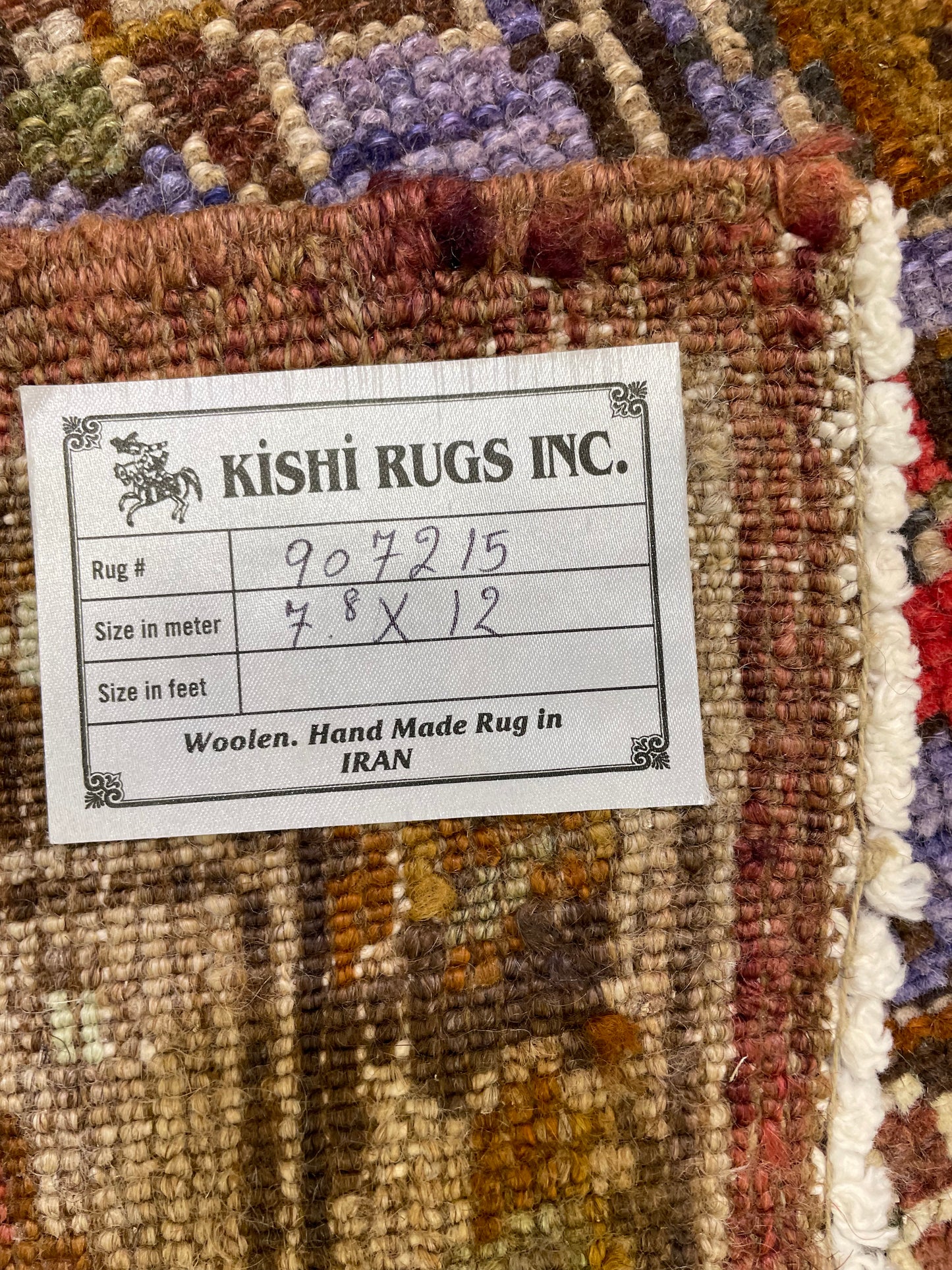 Hand-Knotted Wool Rug Turkish Oushak 7'8" x 12'