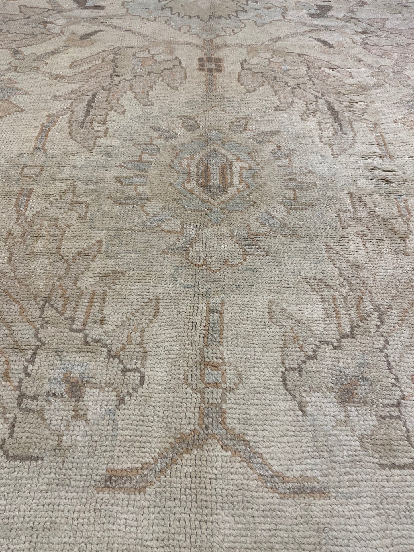 Hand-Knotted Wool Rug Turkish Oushak 12' x 16'7"