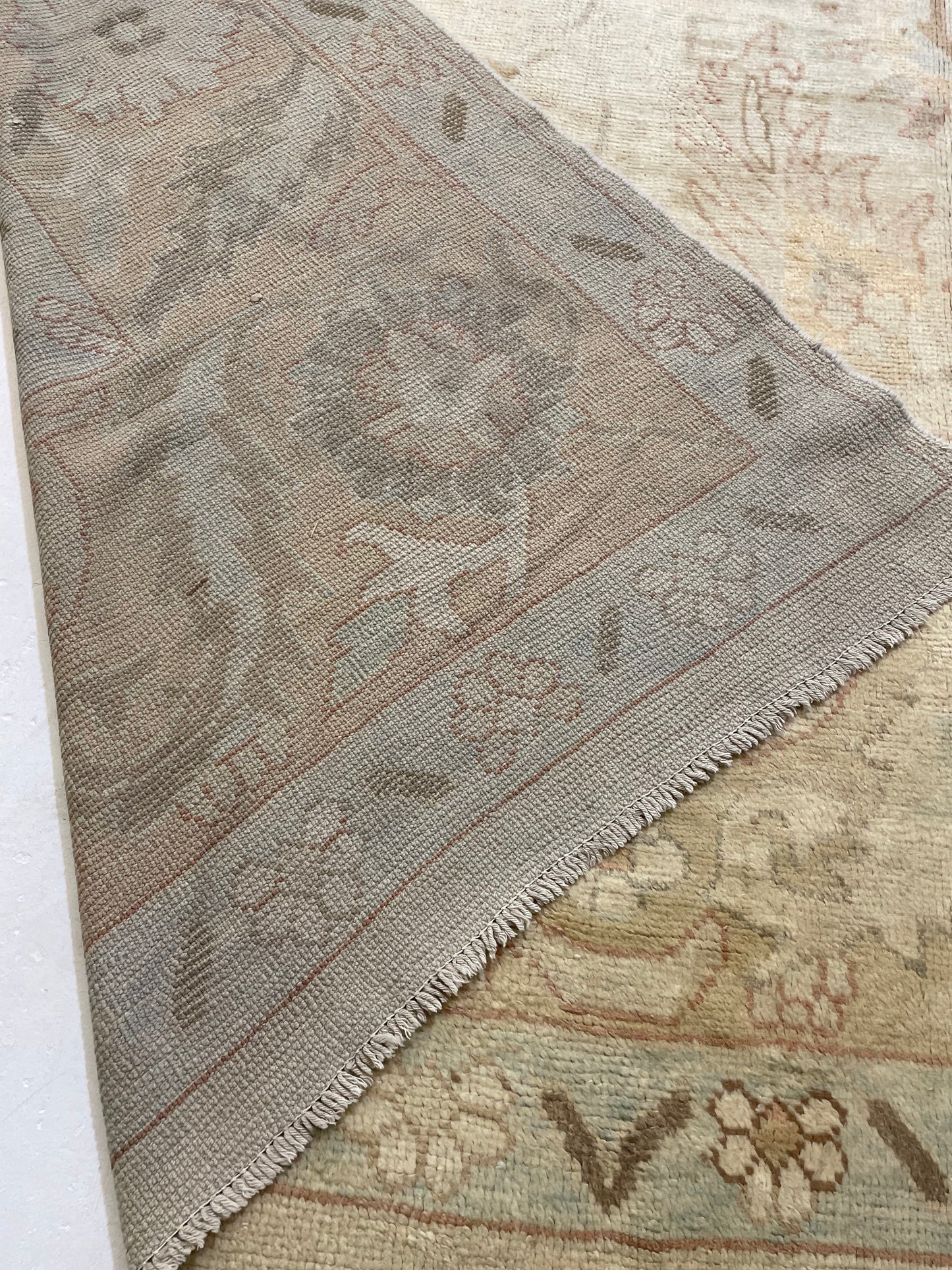 Hand-Knotted Wool Rug Turkish Oushak 12' x 16'7"