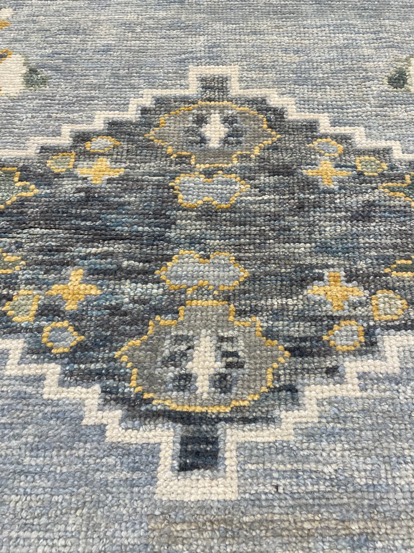 Hand-Knotted Wool Rug Turkish Oushak 9'8" x 12'4"