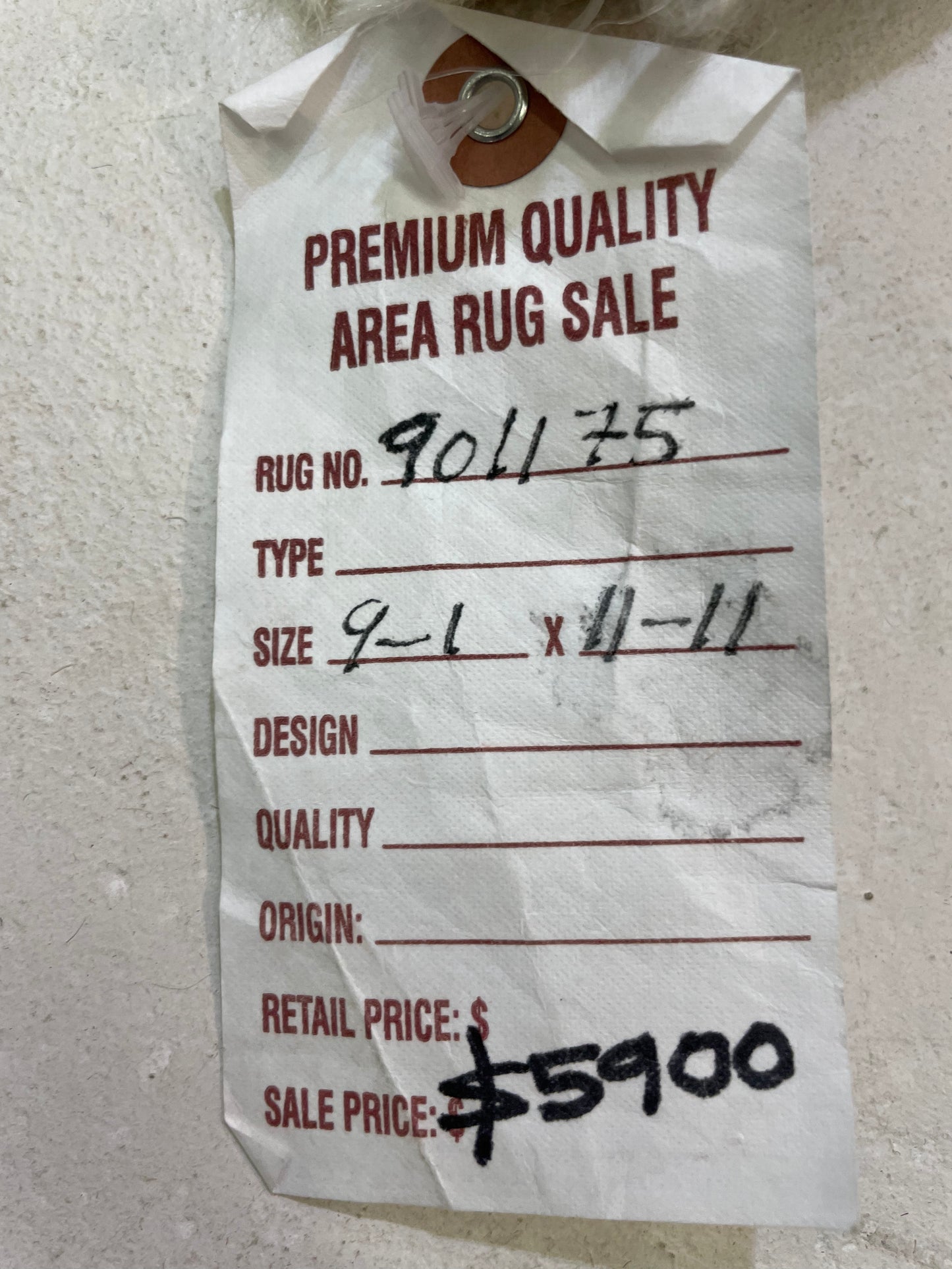 Hand-Knotted Wool Rug Turkish Oushak 9'1" x 11'11"