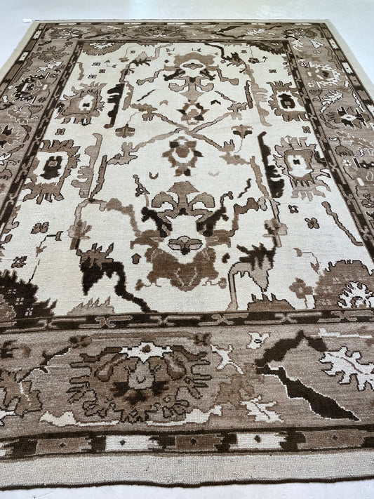 Hand-Knotted Wool Rug Turkish Oushak 10' x 13'9"