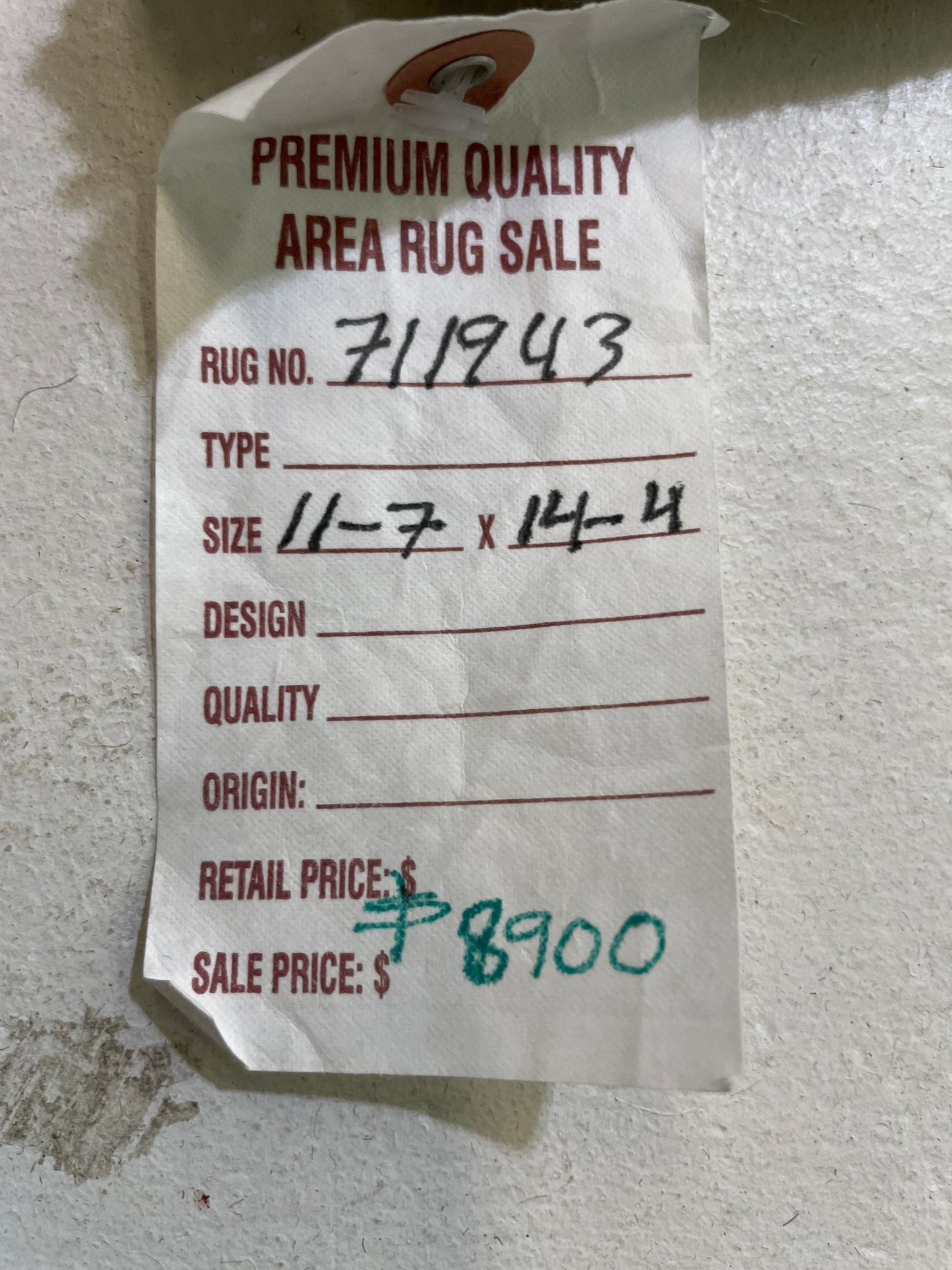 Hand-Knotted Wool Rug Turkish Oushak 11'7" x 14'4"