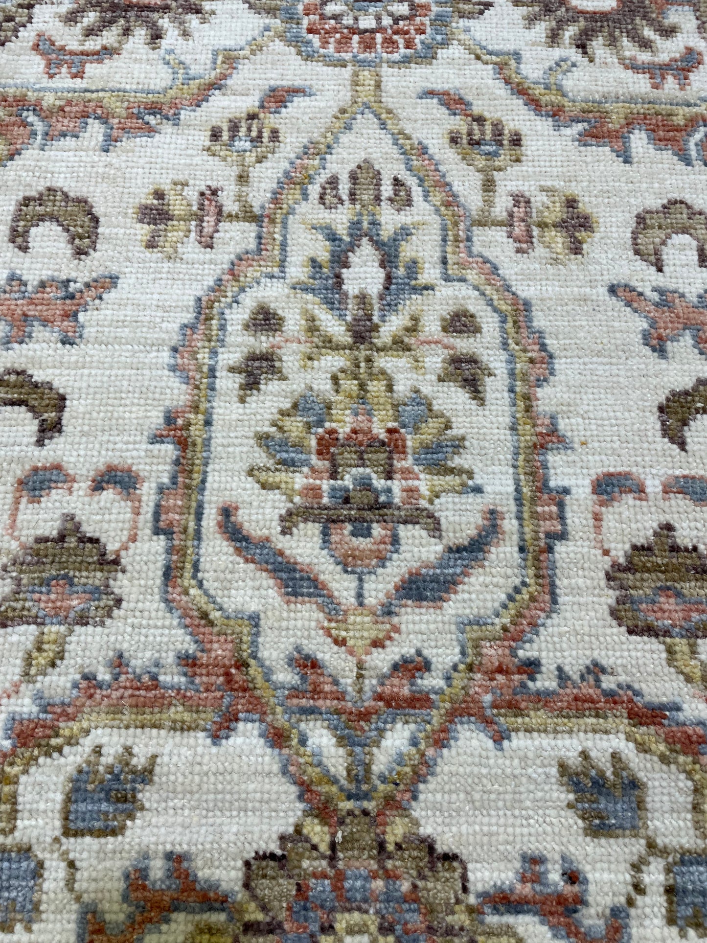Hand-Knotted Wool Rug Turkish Oushak 8'9" x 11'8"