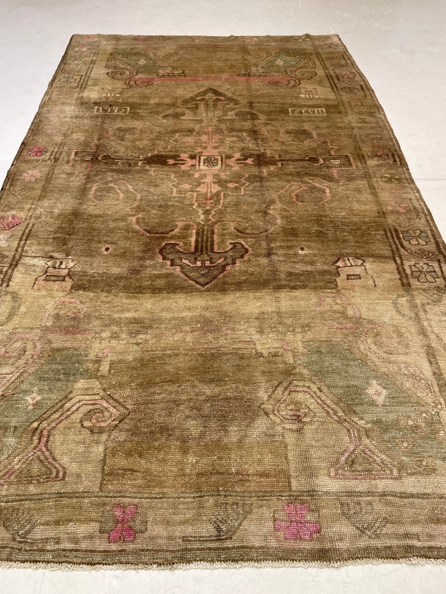 Hand-Knotted Wool Rug Turkish Oushak 6'6" x 11'3"