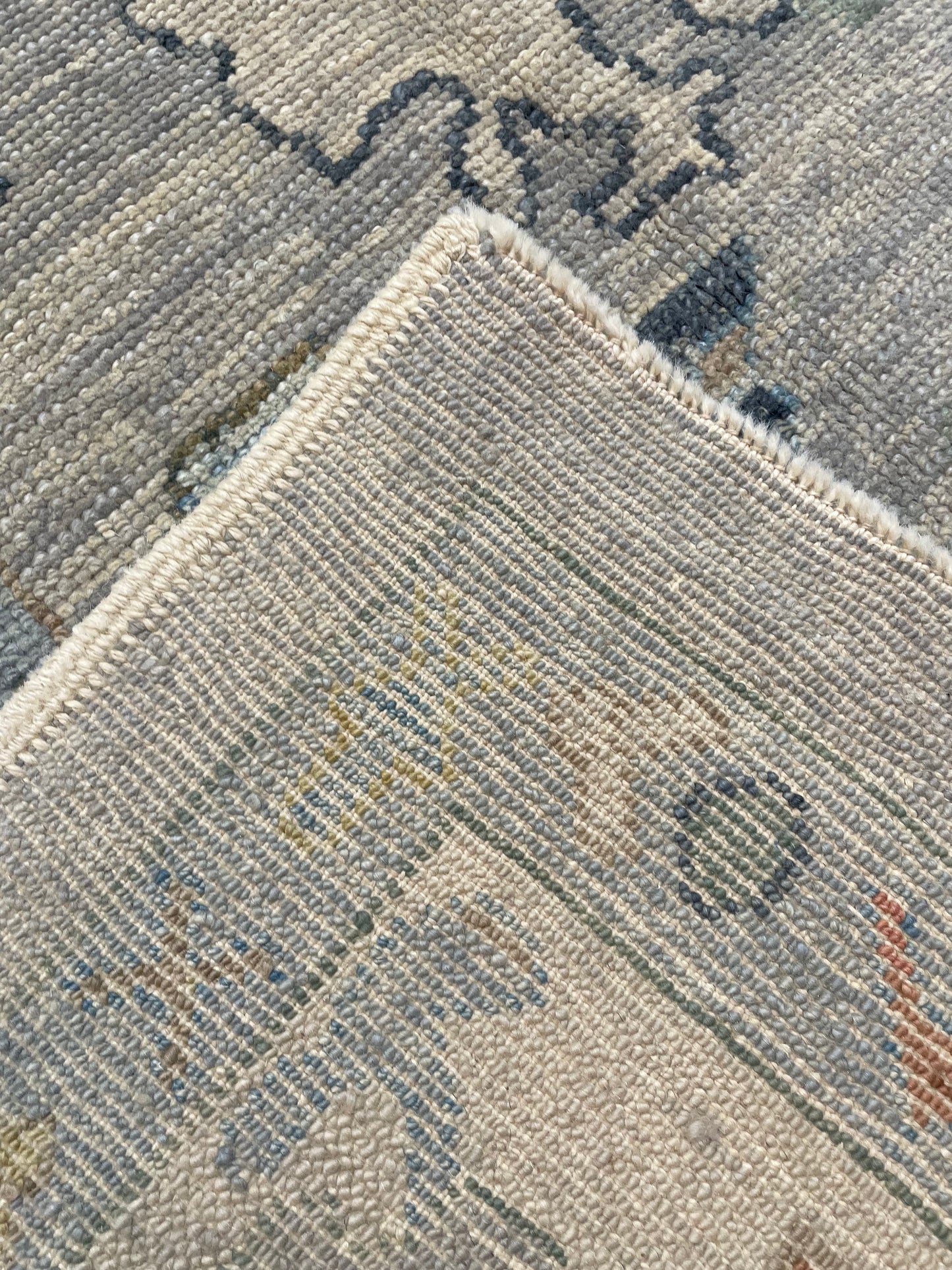 Hand-Knotted Wool Rug Turkish Oushak 9' x 12'8"