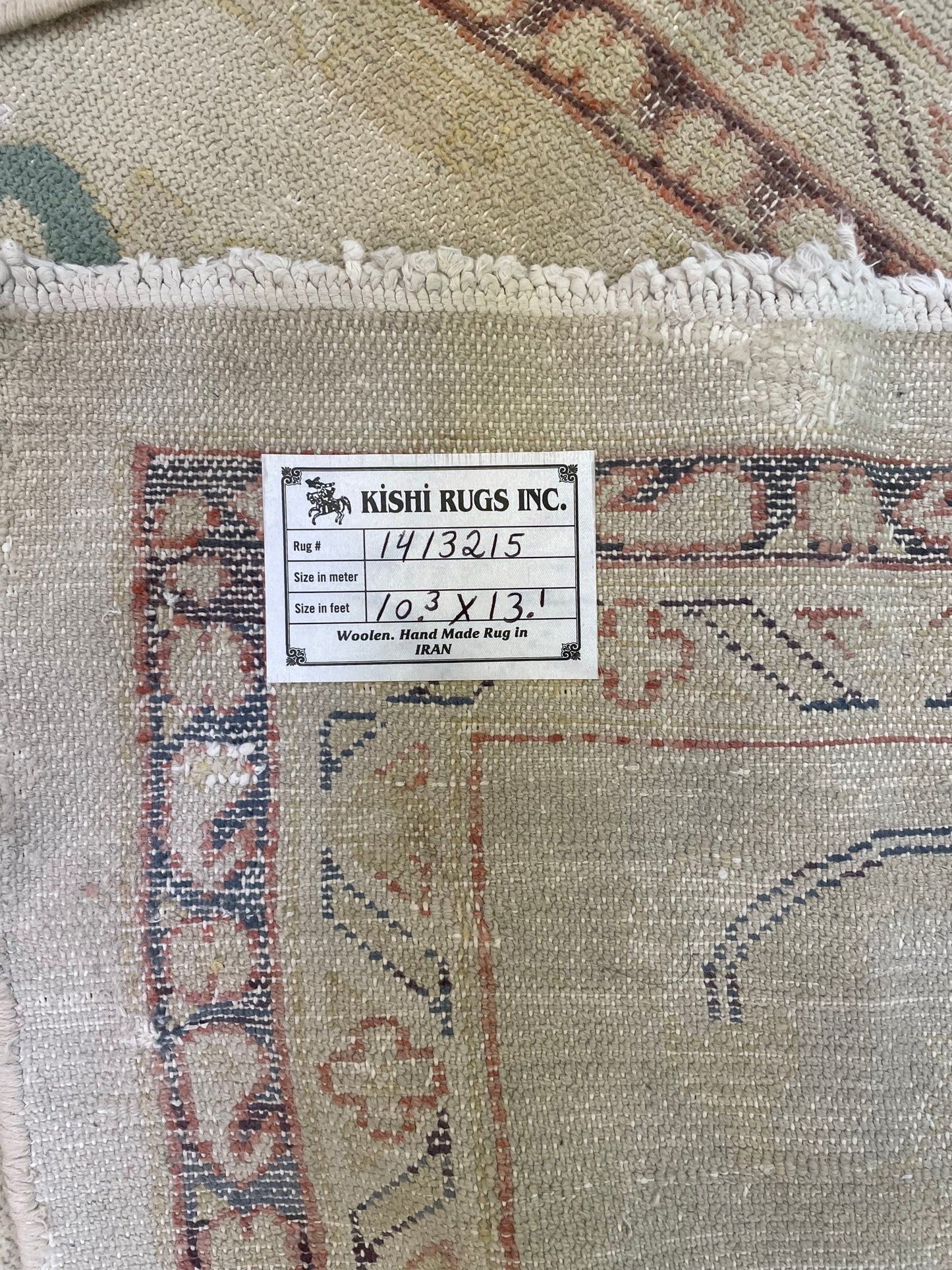 Hand-Knotted Wool Rug Turkish Oushak 10'3" x 13'1"