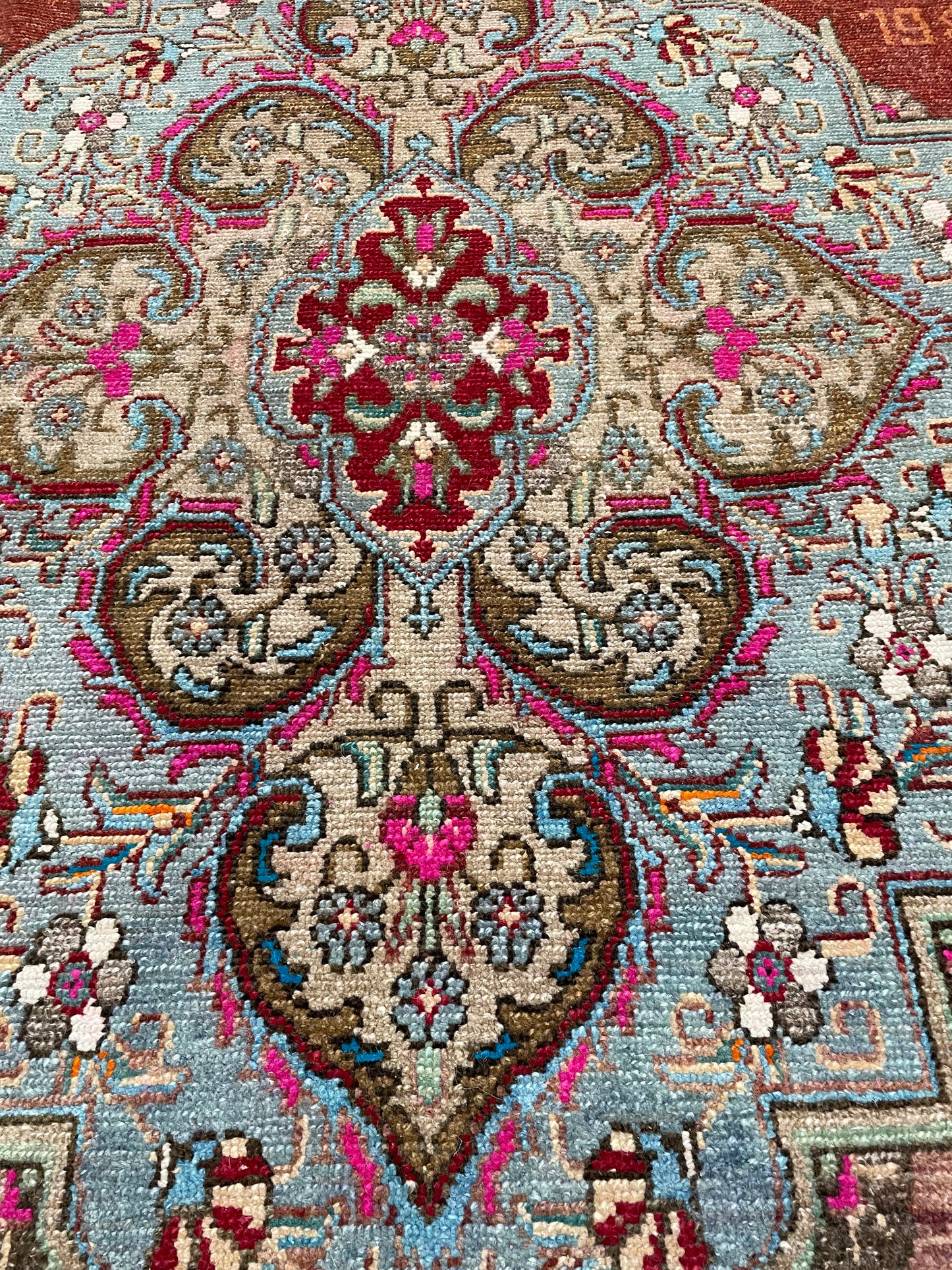 Hand-Knotted Wool Rug Turkish Oushak 8'10" x 12'5"