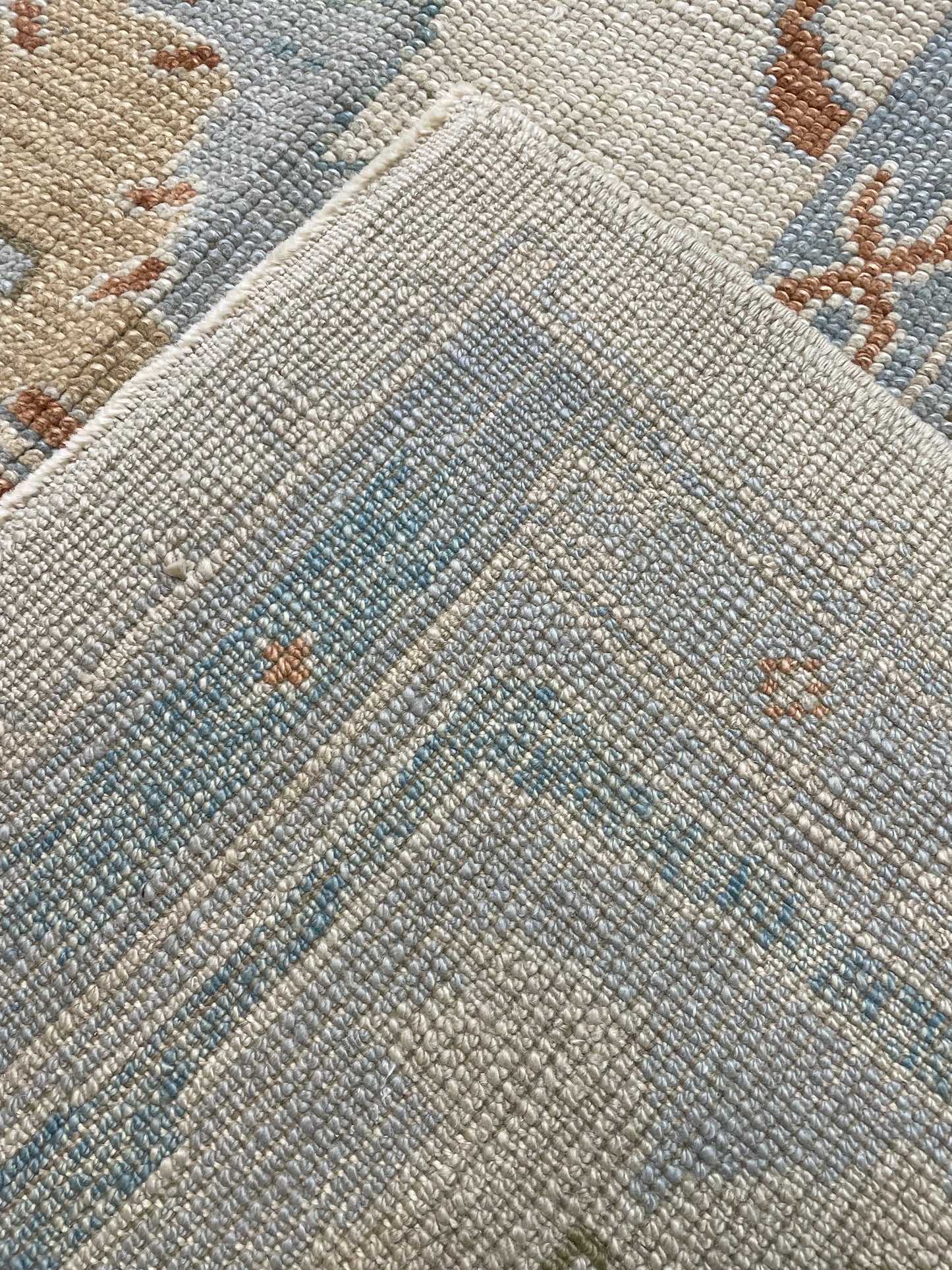 Hand-Knotted Wool Rug Turkish Oushak 12'3" x 16'