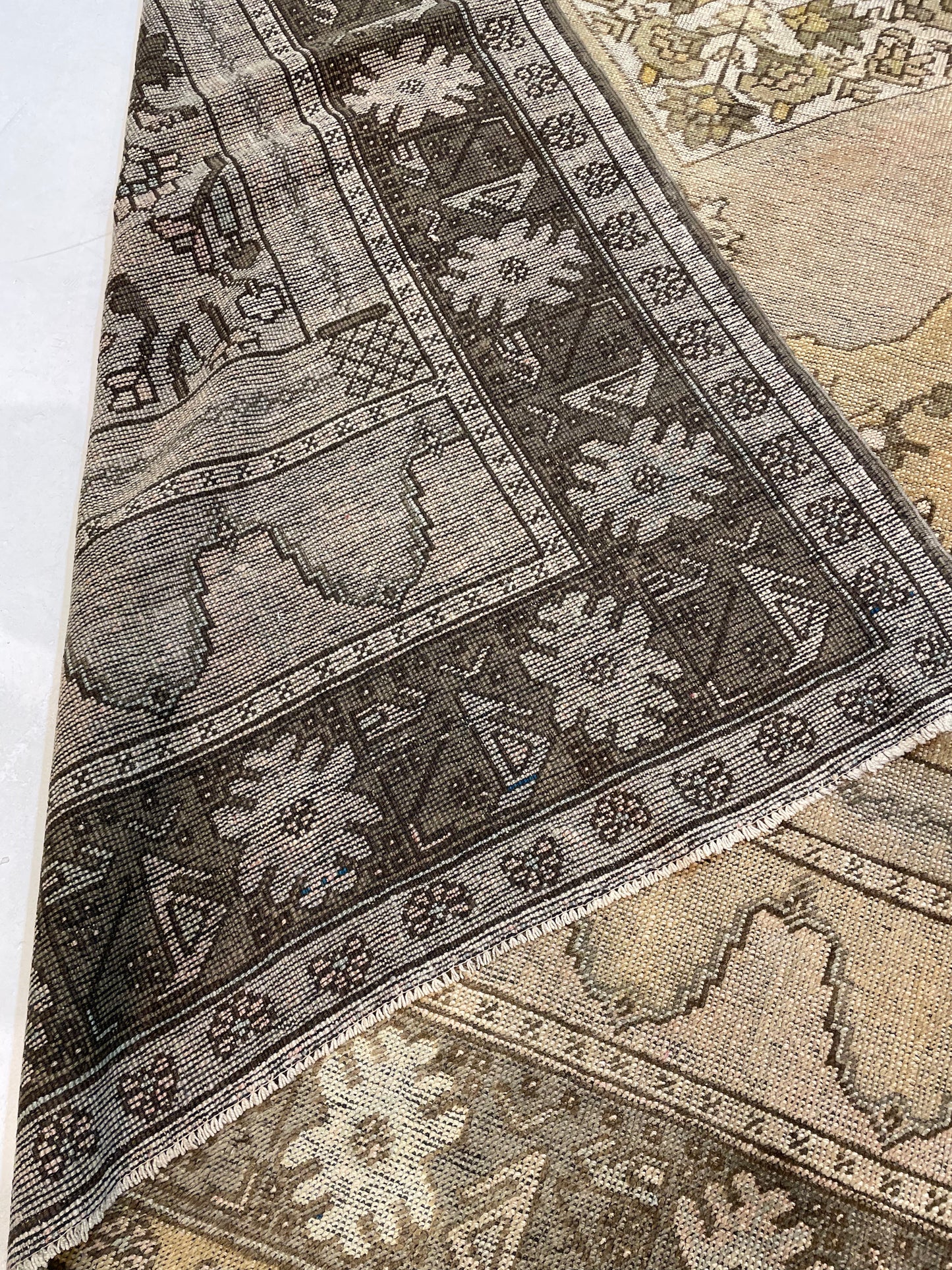 Hand-Knotted Wool Gallery Size Turkish Oushak 7' x 12'4"