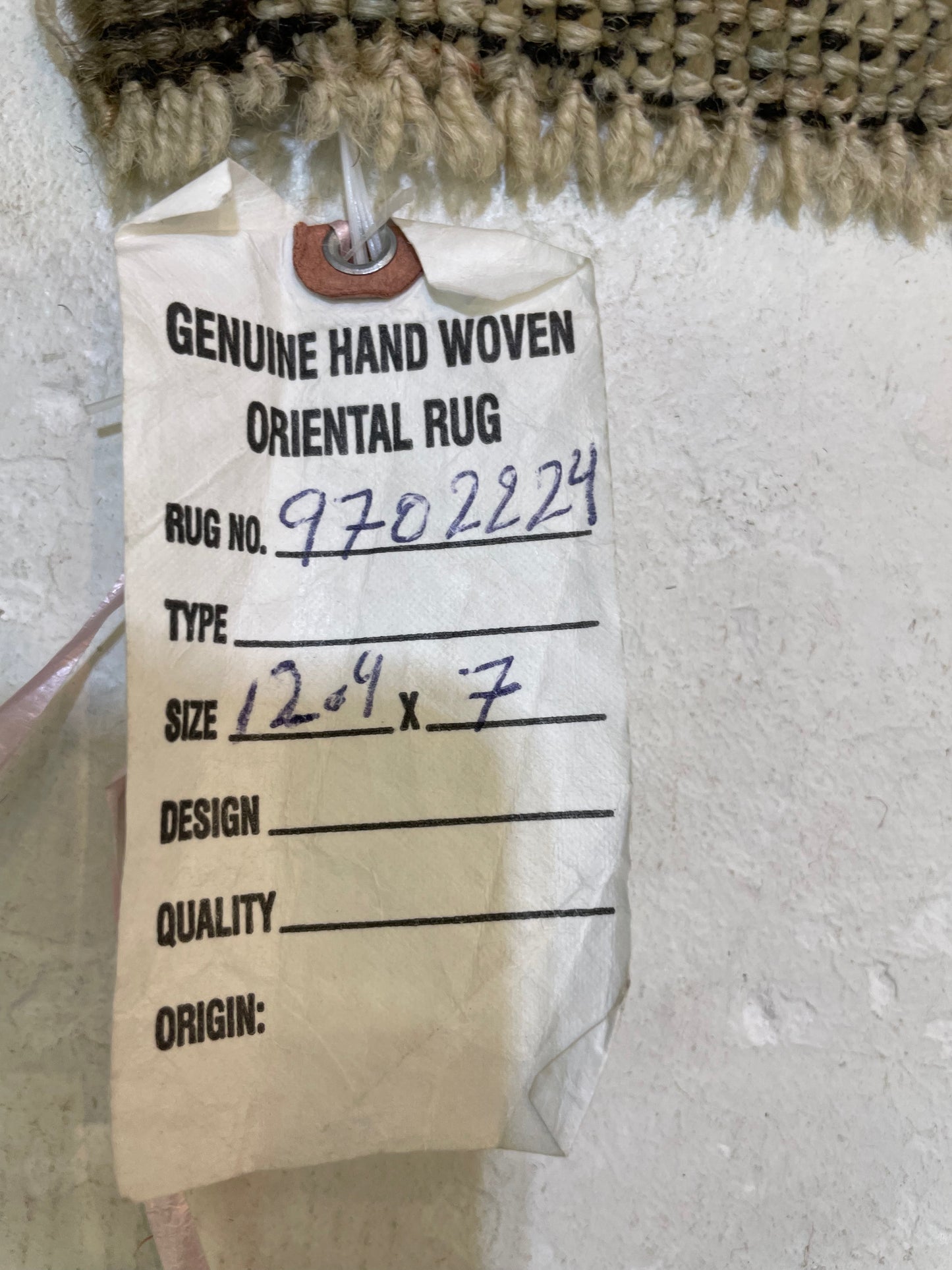 Hand-Knotted Wool Gallery Size Turkish Oushak 7' x 12'4"