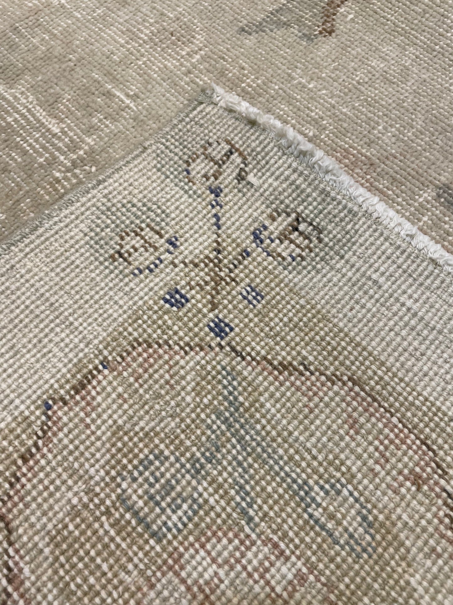 Hand-Knotted Wool Gallery Size Turkish Oushak 6'4" x 10'6"