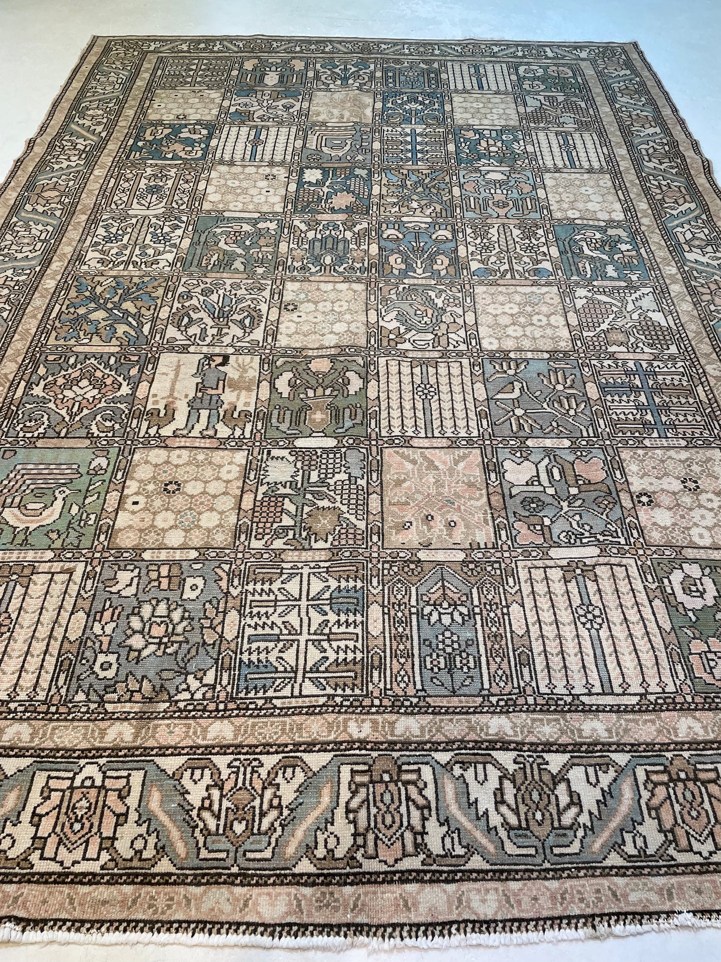 Hand-Knotted Wool Rug Turkish Oushak 7'1" x 10'3"