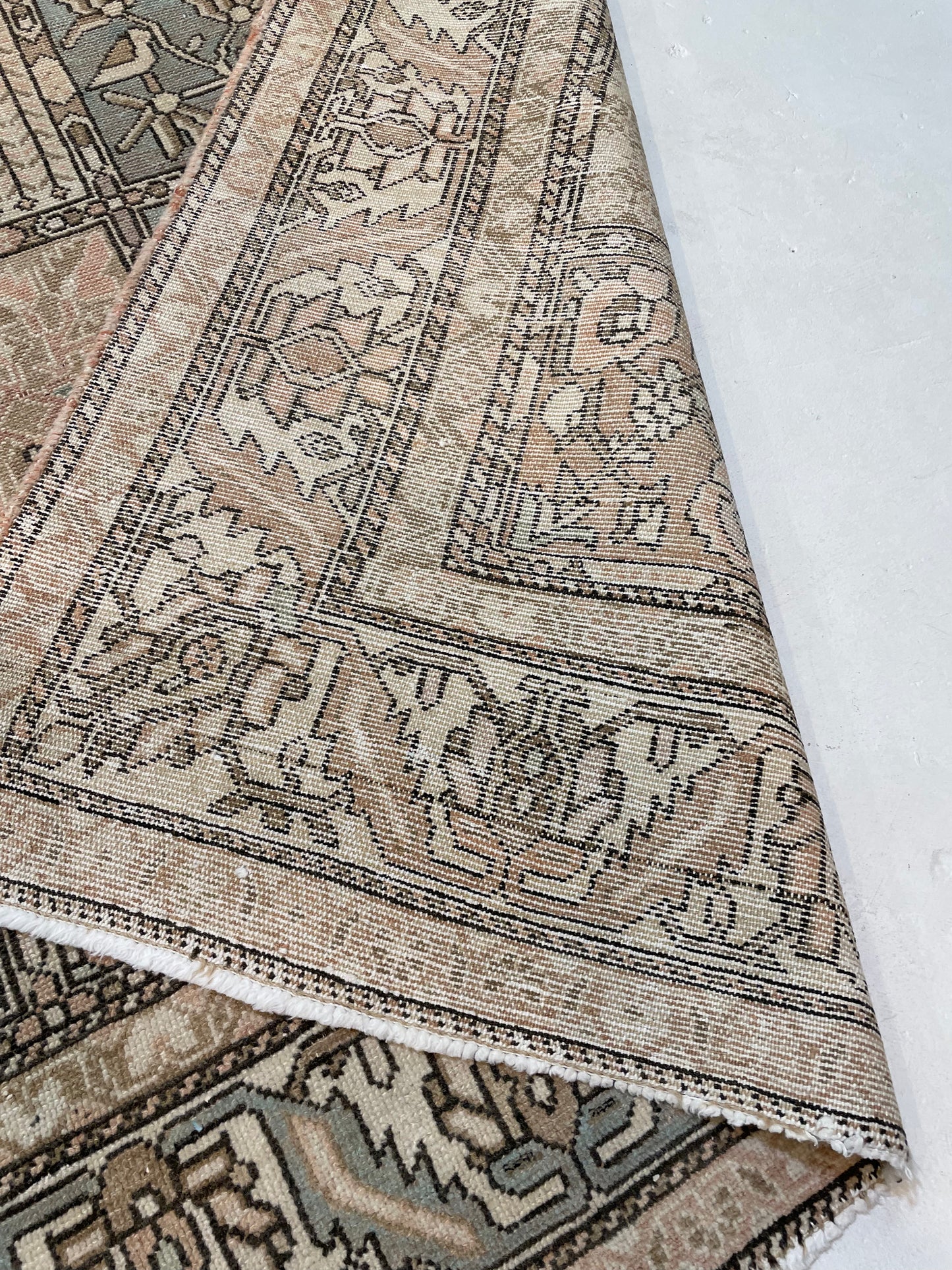 Hand-Knotted Wool Rug Turkish Oushak 7'1" x 10'3"