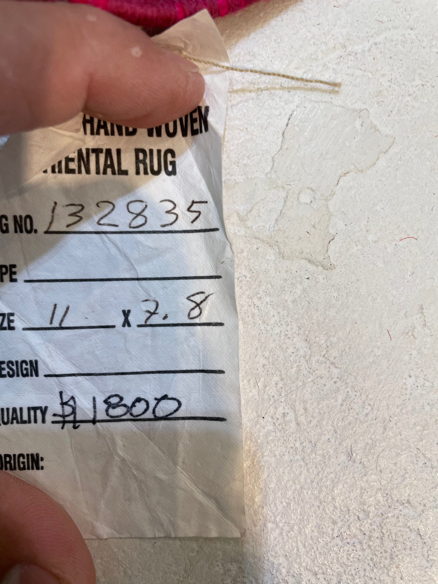 Hand-Knotted Wool Rug Turkish Oushak Distressed Over Dye 7'8" x 11'