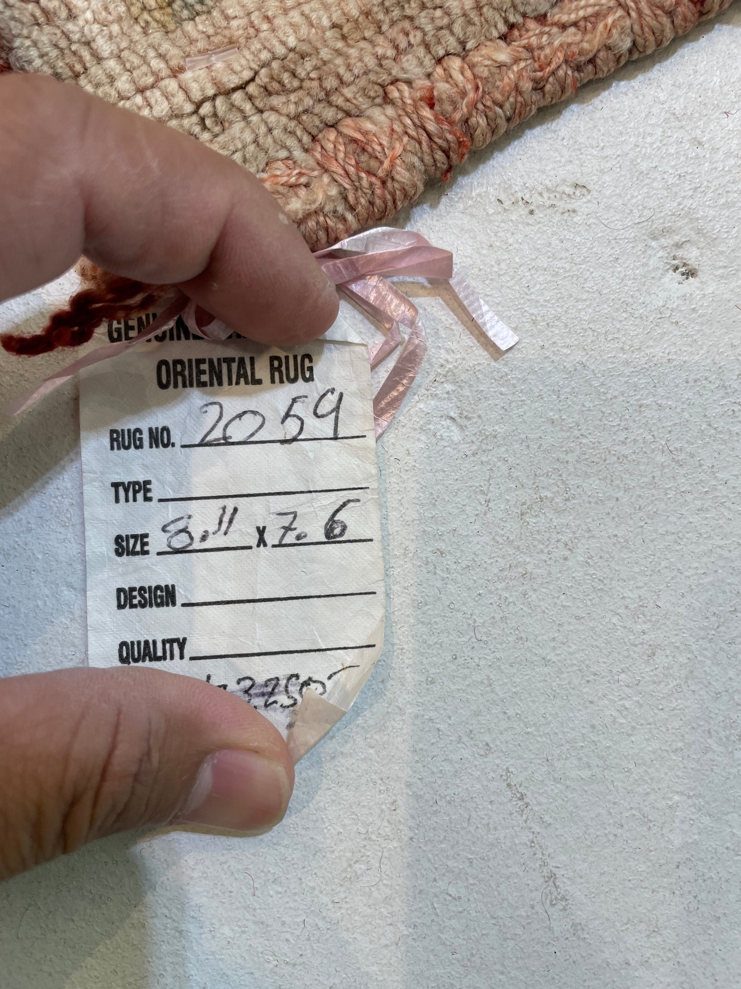 Hand-Knotted Wool Rug Turkish Oushak 7'6" x 8'11"