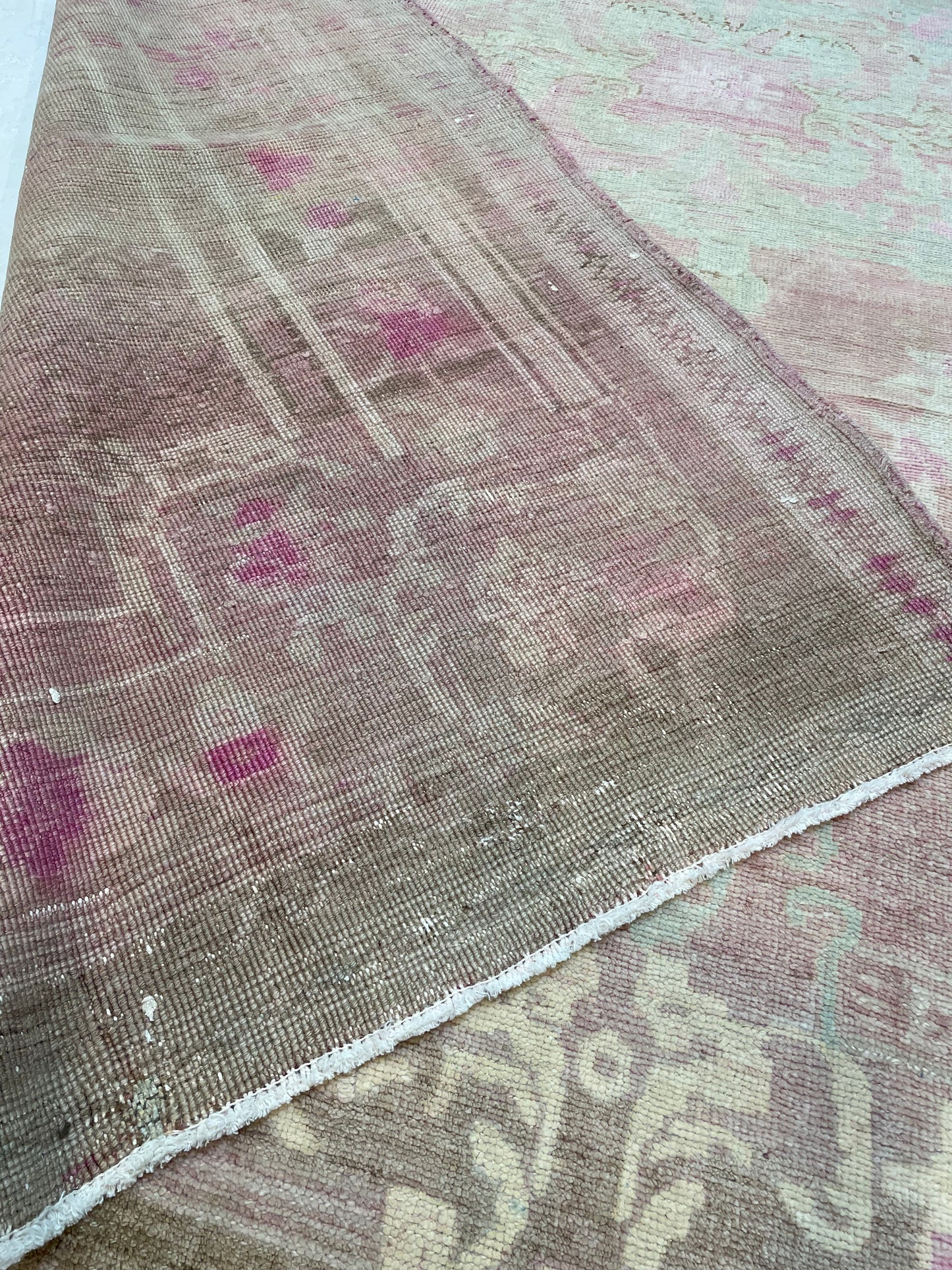 Hand-Knotted Wool Rug Turkish Oushak 8'1" x 9'10"