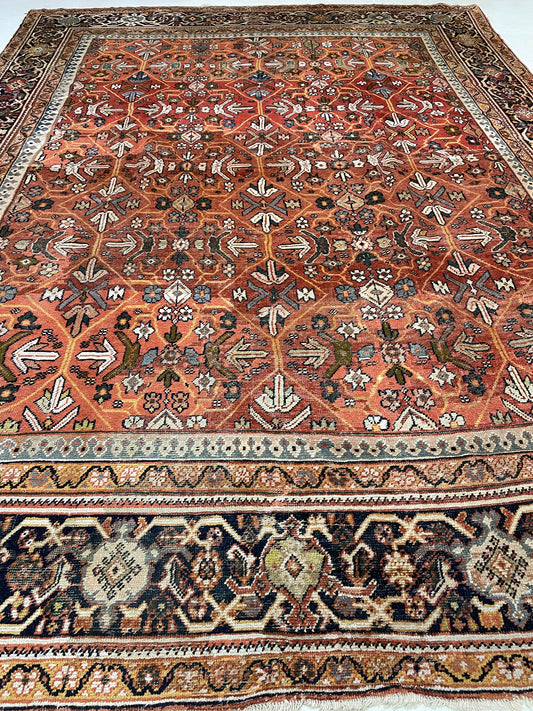 Antique Hand-Knotted Wool Rug Mahal 10' x 13'5"