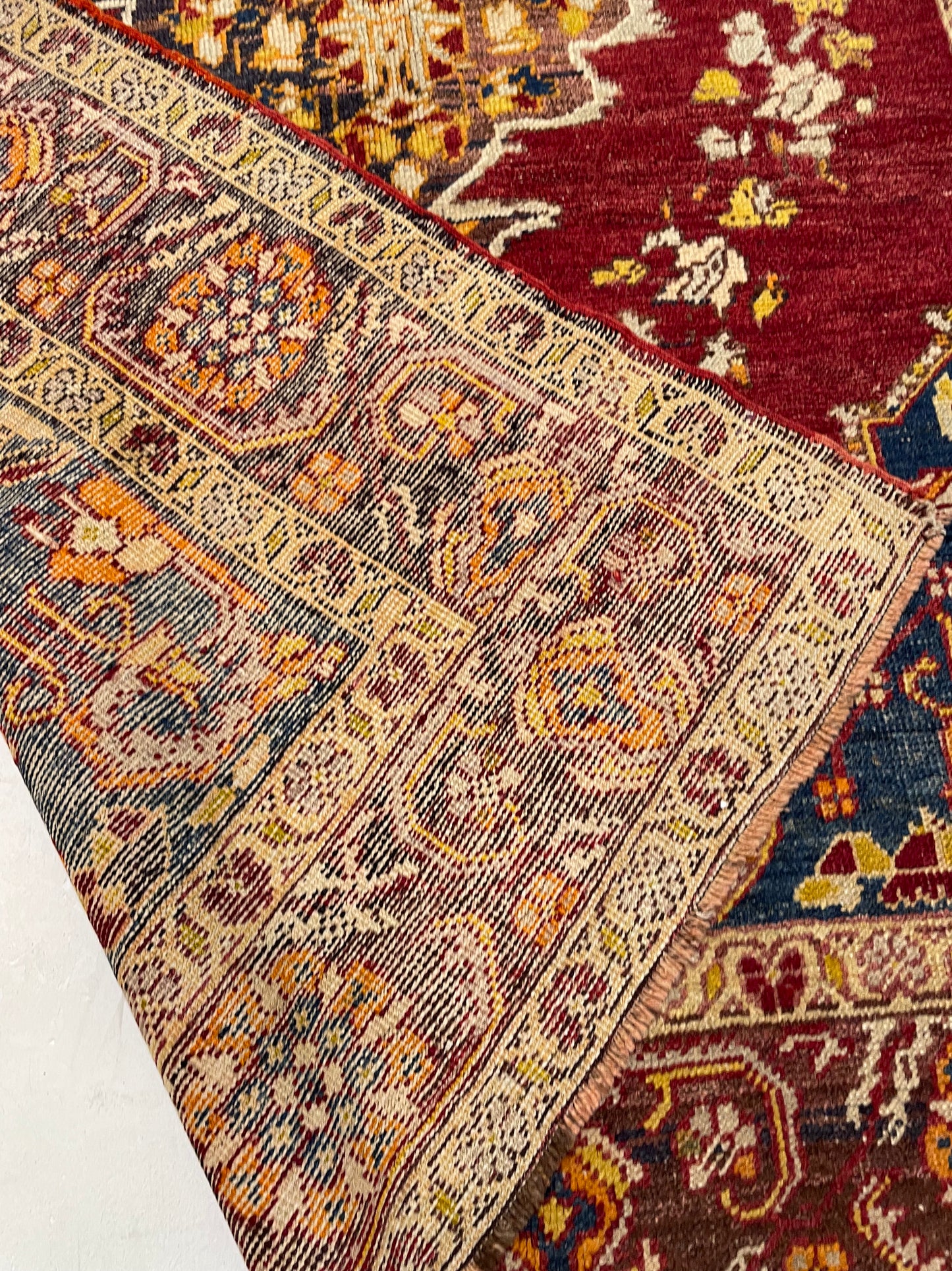 Hand-Knotted Wool Rug Turkish Oushak 5'2" x 8'3"