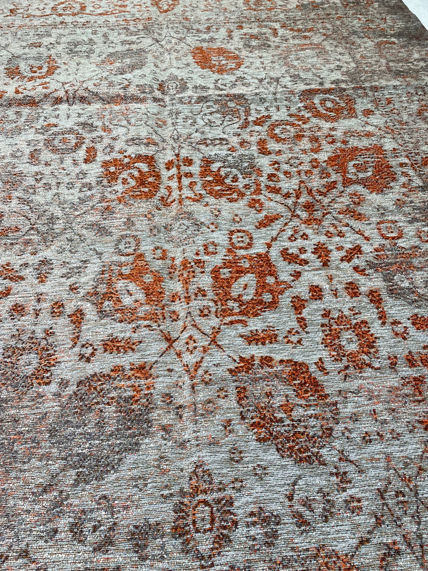Hand-Knotted Wool Rug Turkish Oushak 5'2" x 7'9"