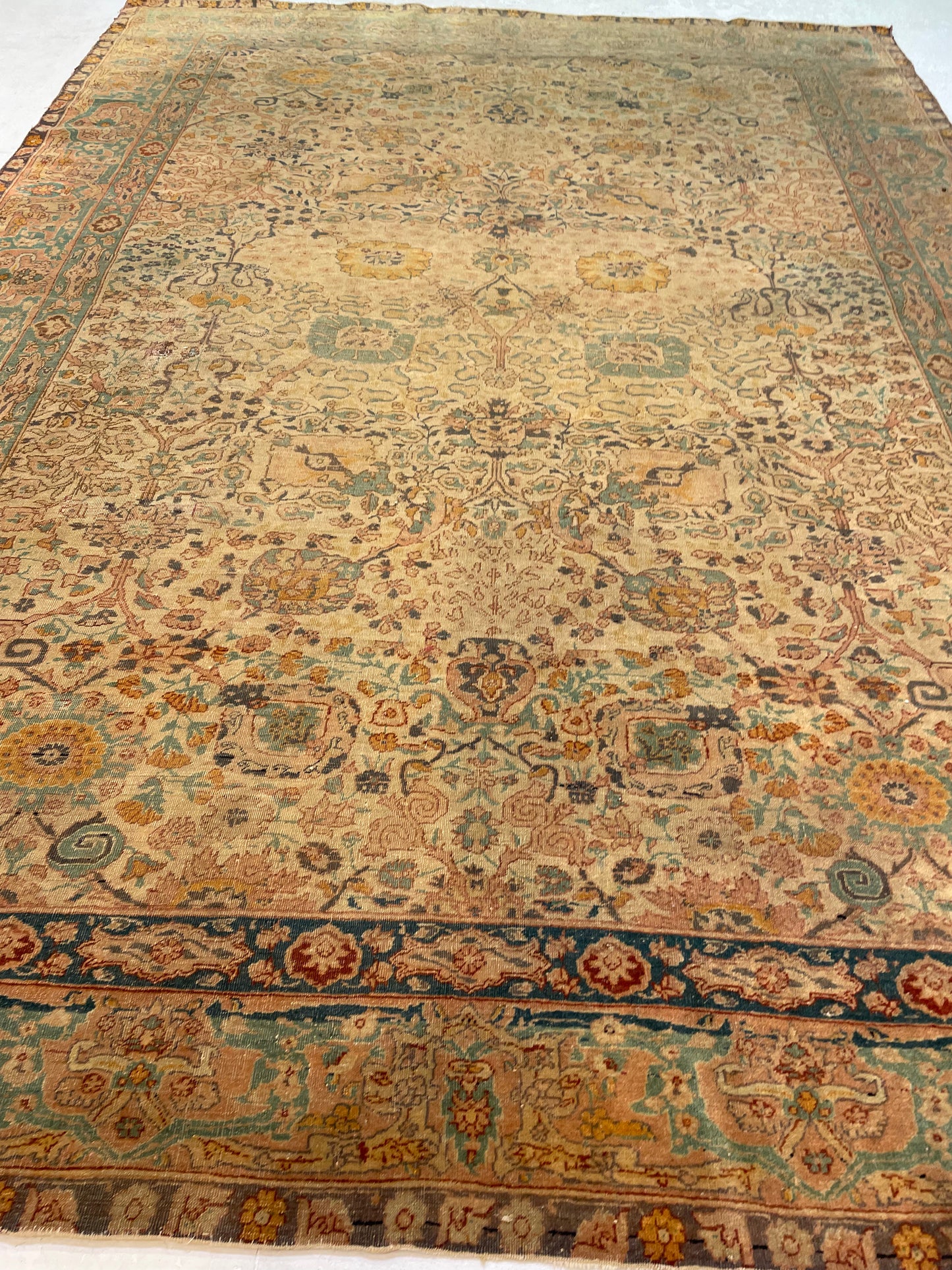 Antique Hand-Knotted Wool Rug Haj Jalili 6'5" x 9'1"