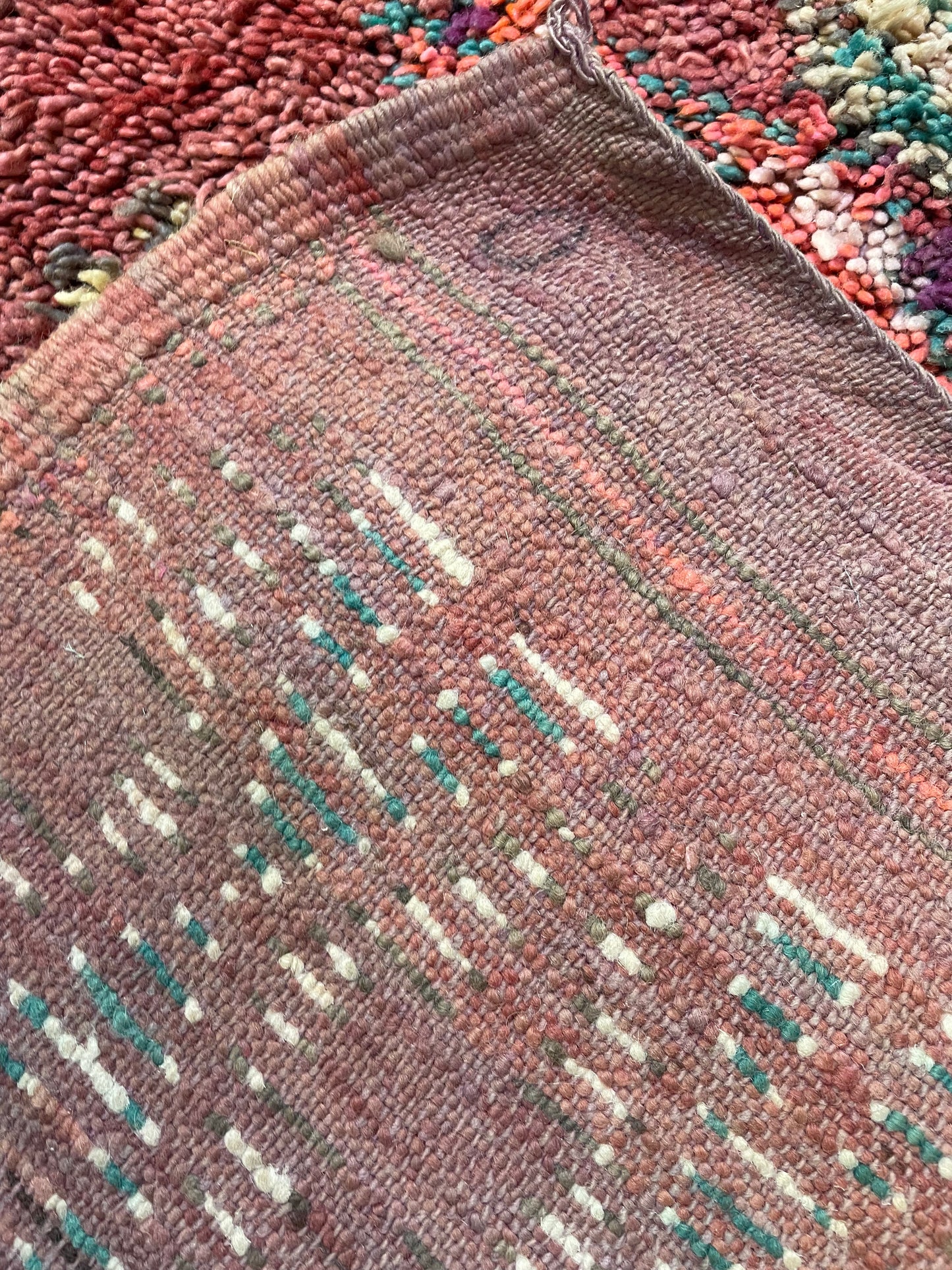 Hand-Knotted Wool Rug Moroccan 6'9" x 10'