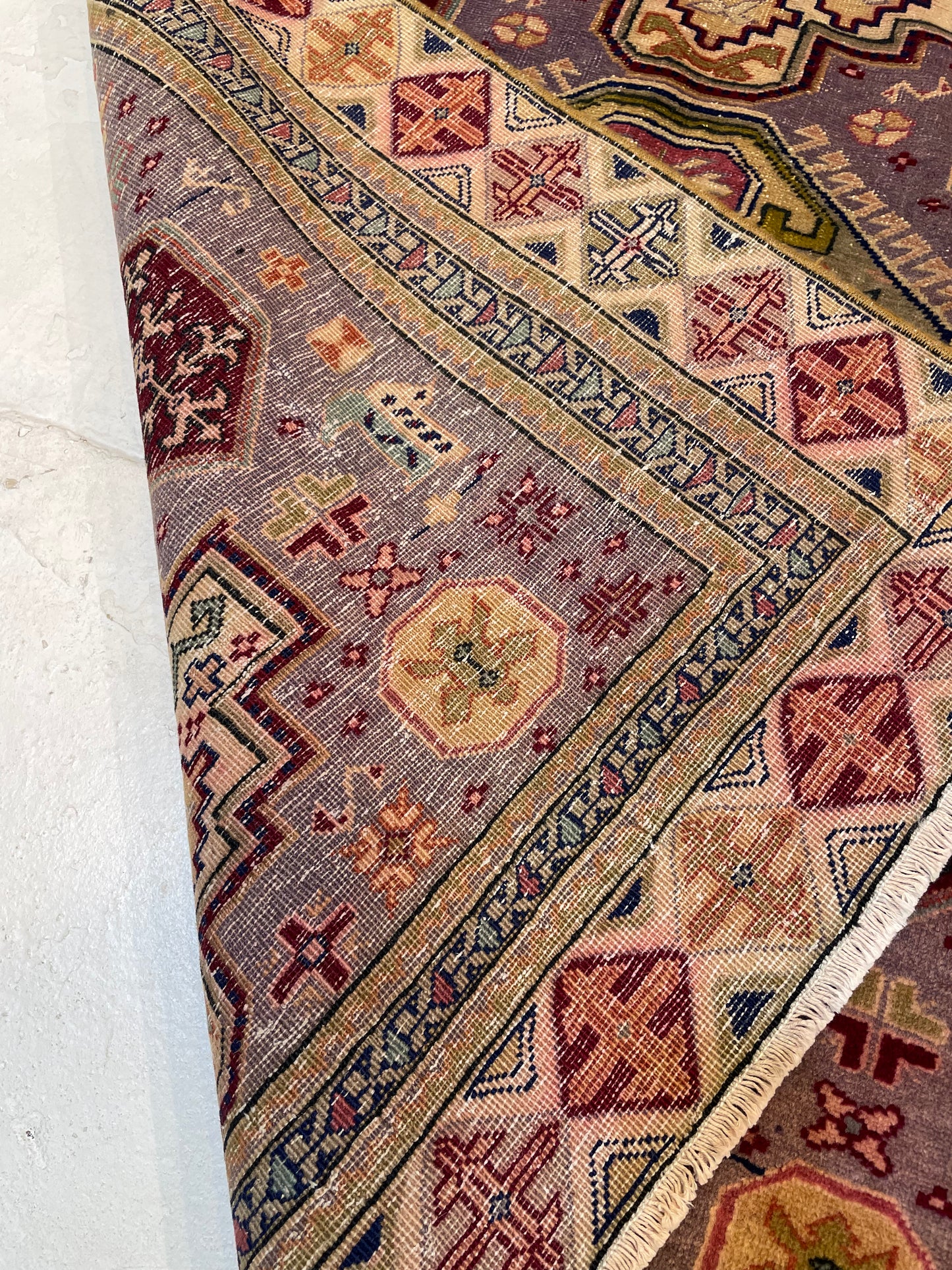 Hand-Knotted Wool Rug Turkish Oushak 3'3" x 5'2"