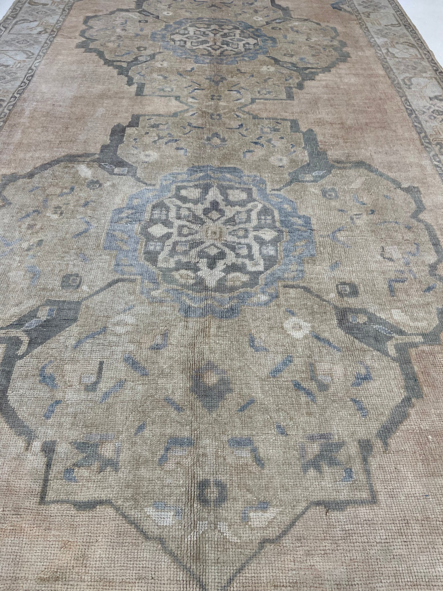 Hand-Knotted Wool Gallery Size Turkish Oushak 5'5" x 12'1"