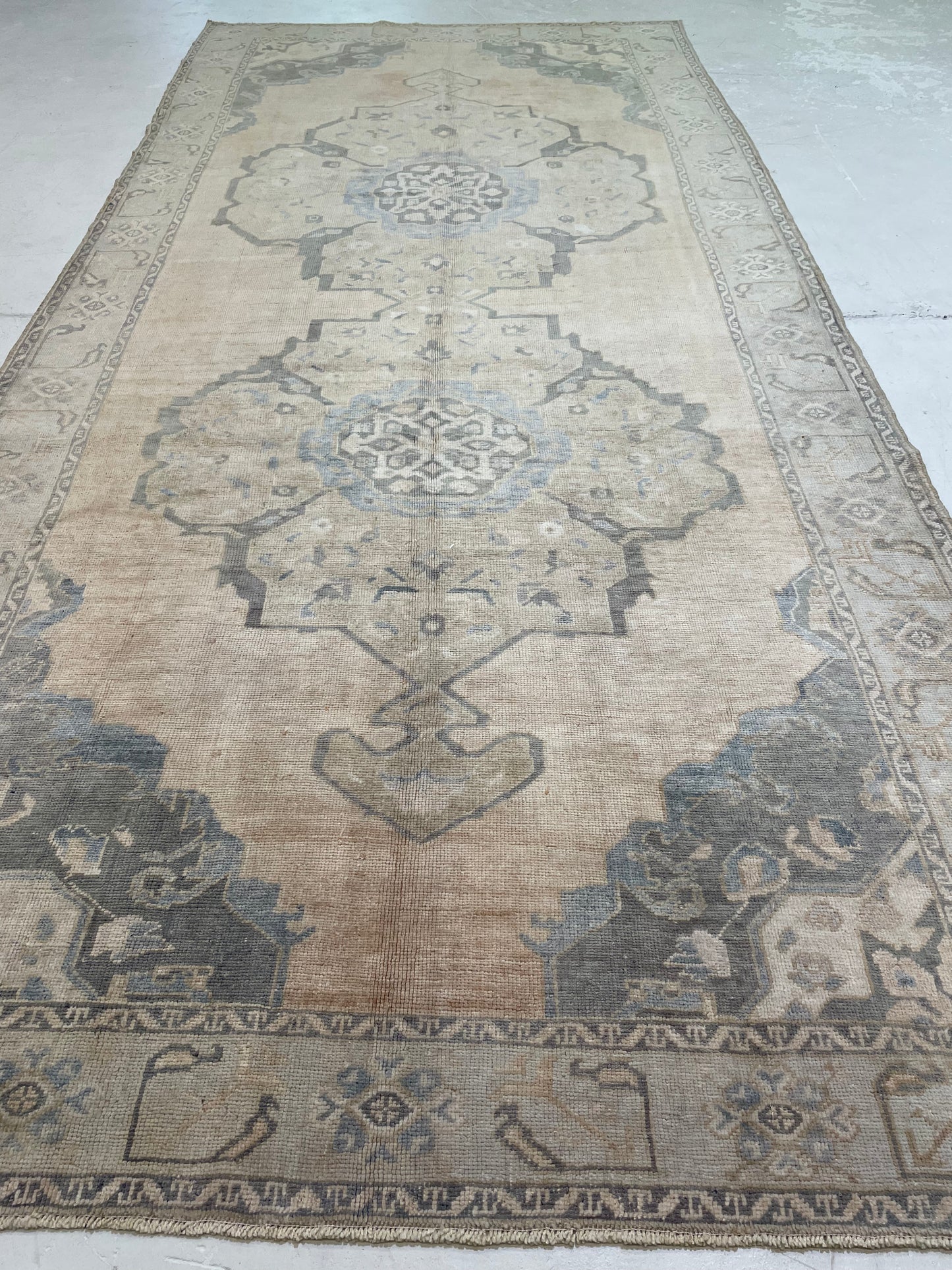 Hand-Knotted Wool Gallery Size Turkish Oushak 5'5" x 12'1"