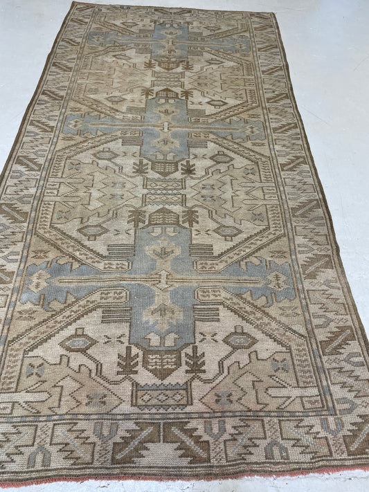 Hand-Knotted Wool Rug Turkish Oushak 3'6" x 6'11"