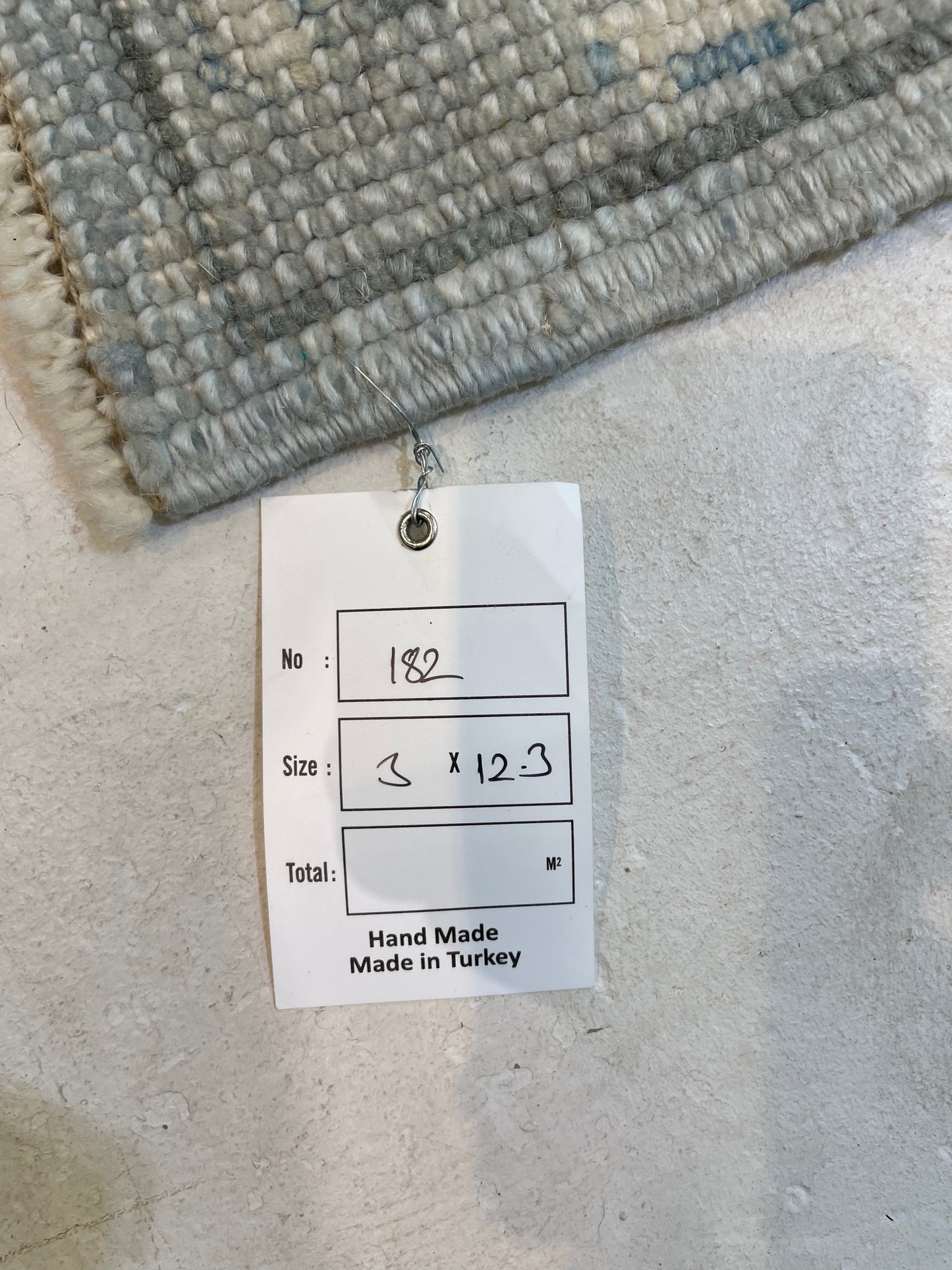 Hand-Knotted Wool Runner Turkish Oushak 3' x 12'3"