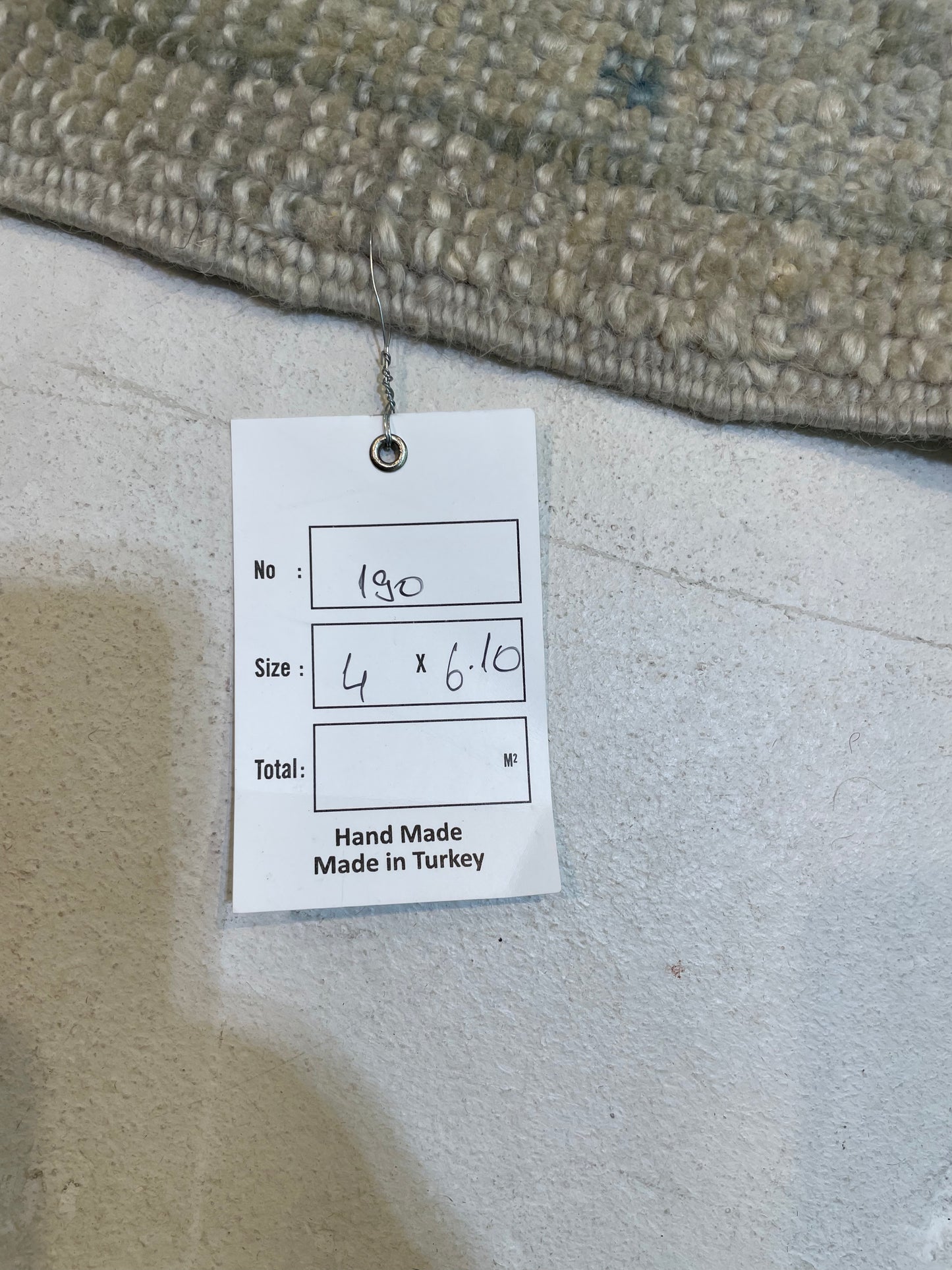 Hand-Knotted Wool Rug Turkish Oushak 4' x 6'10"