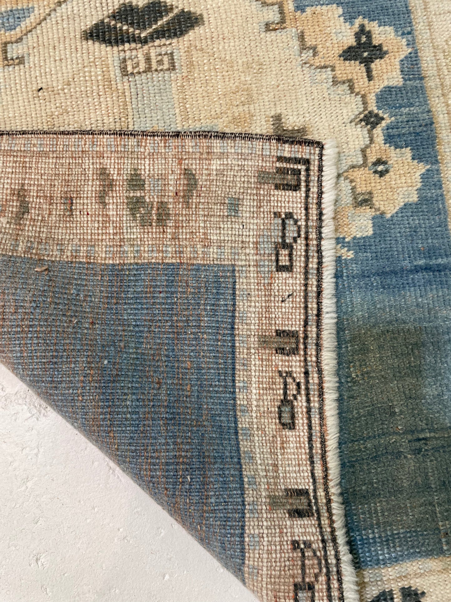 Hand-Knotted Wool Rug Turkish Oushak 2'4" x 3'