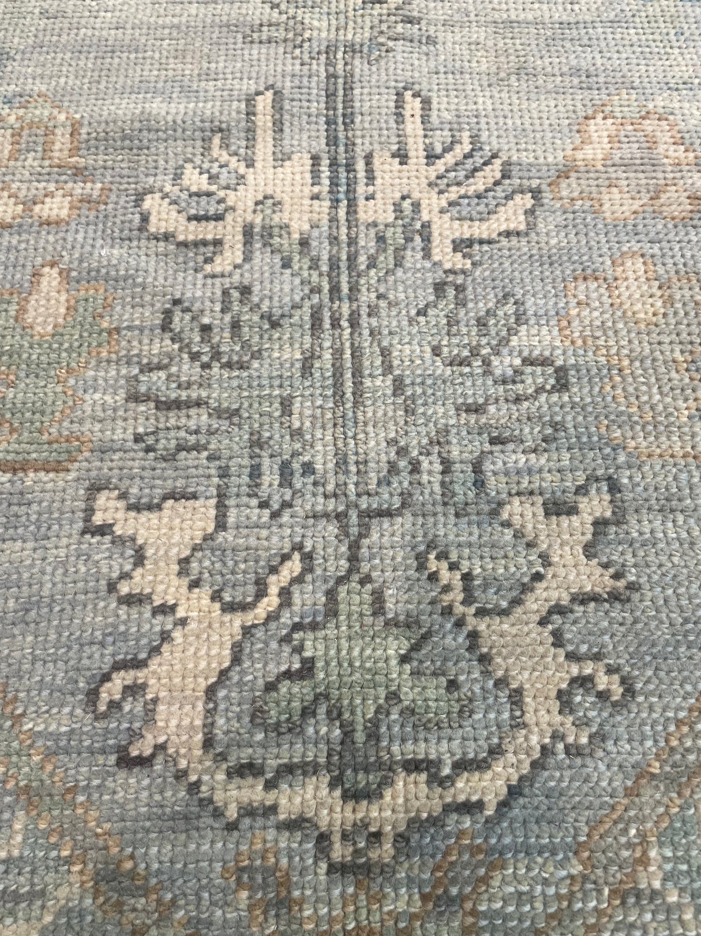 Hand-Knotted Wool Rug Turkish Oushak 6'7" x 9'10"