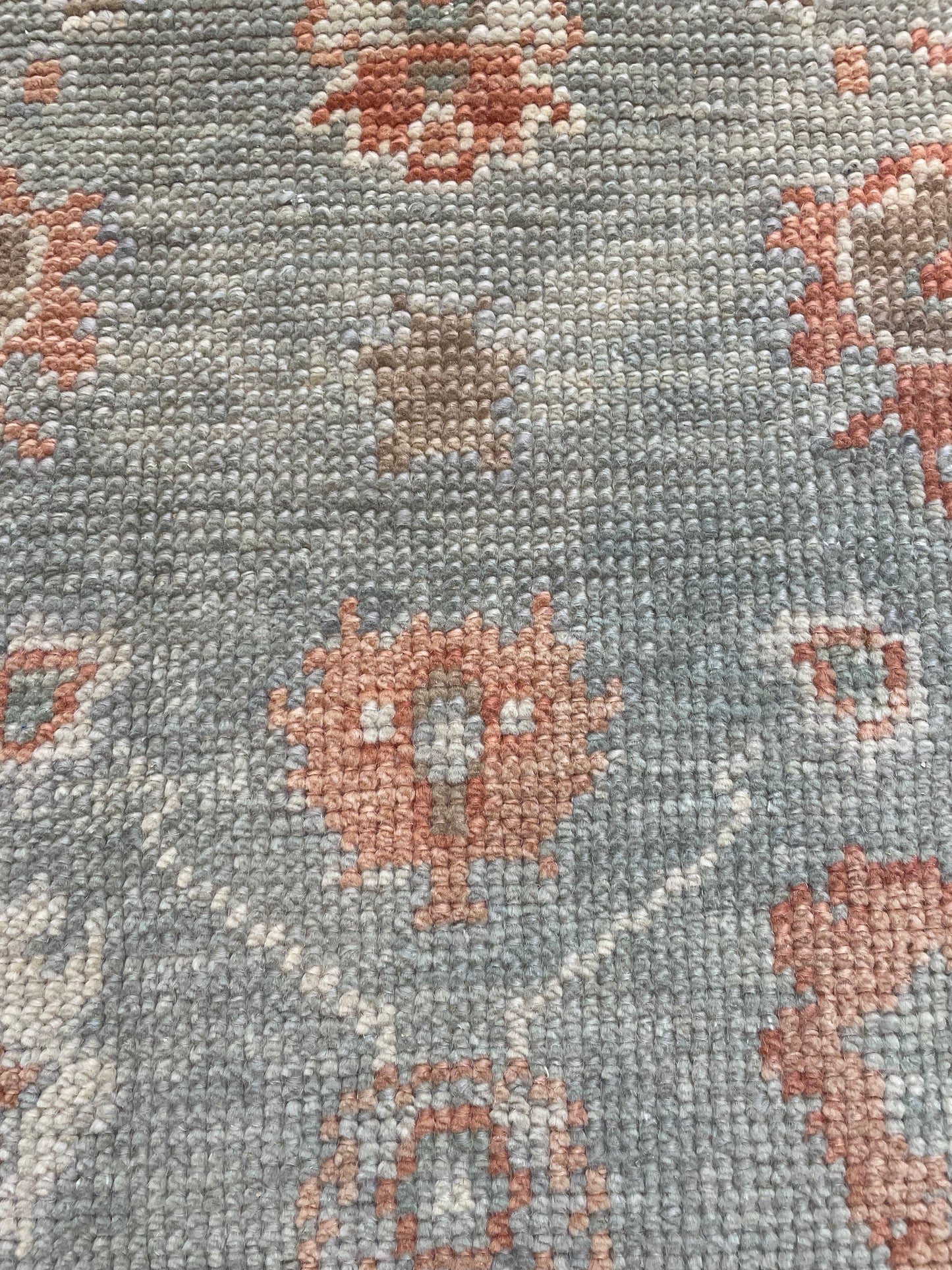 Hand-Knotted Wool Rug Turkish Oushak 2'11" x 5'