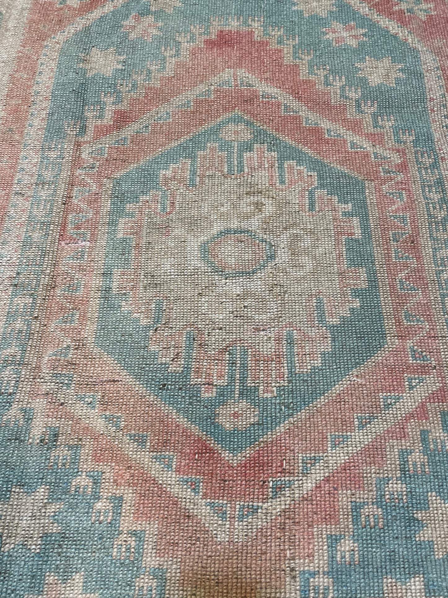 Hand-Knotted Wool Rug Turkish Oushak 2'11" x 5'11"