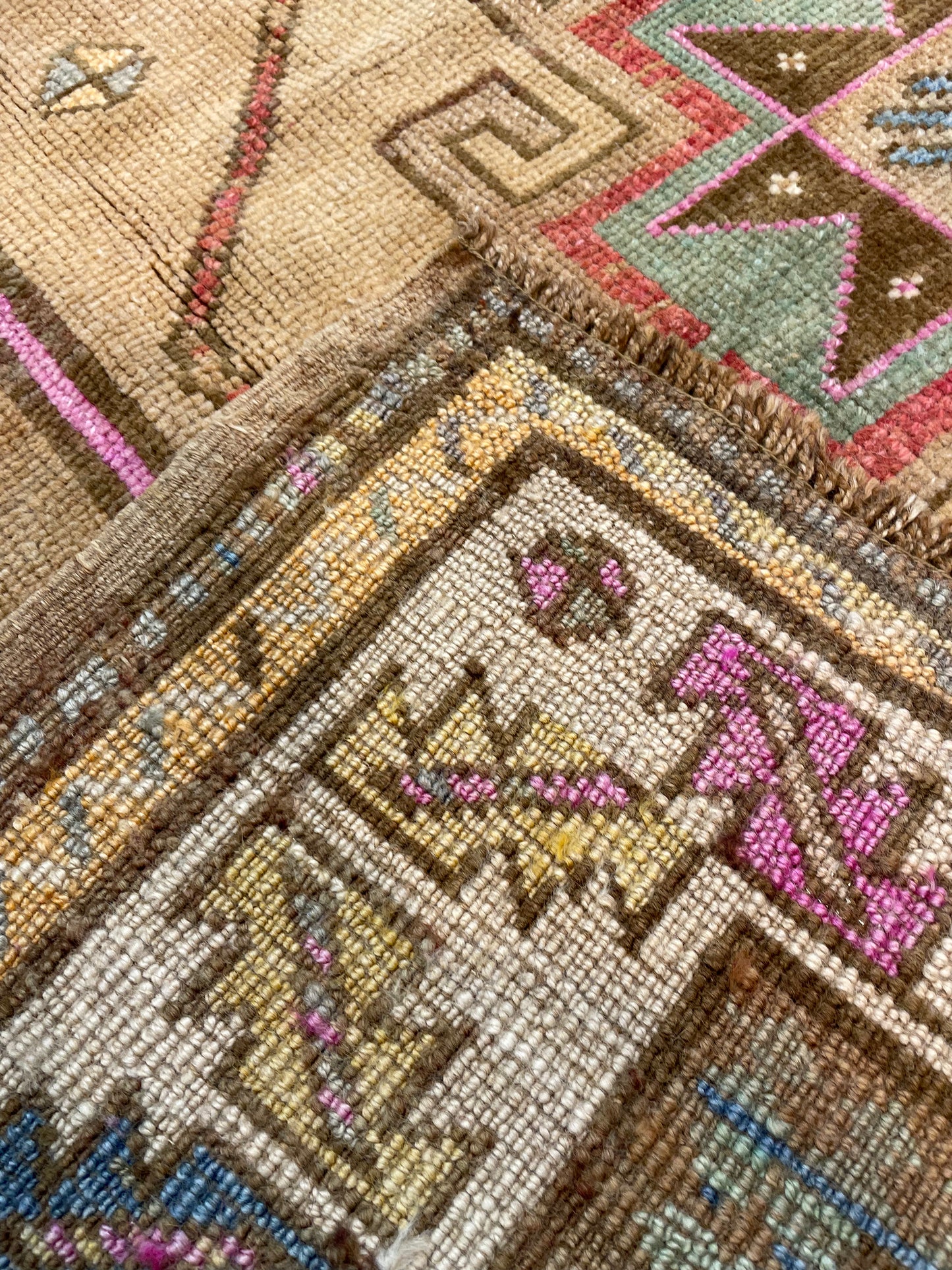 Hand-Knotted Wool Gallery Size Turkish Oushak 5' x 13'3"