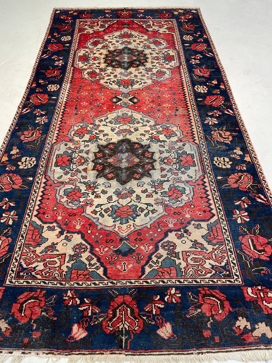 Hand-Knotted Wool Gallery Size Bakhtiari Henegoon 4'11" x 9'10"